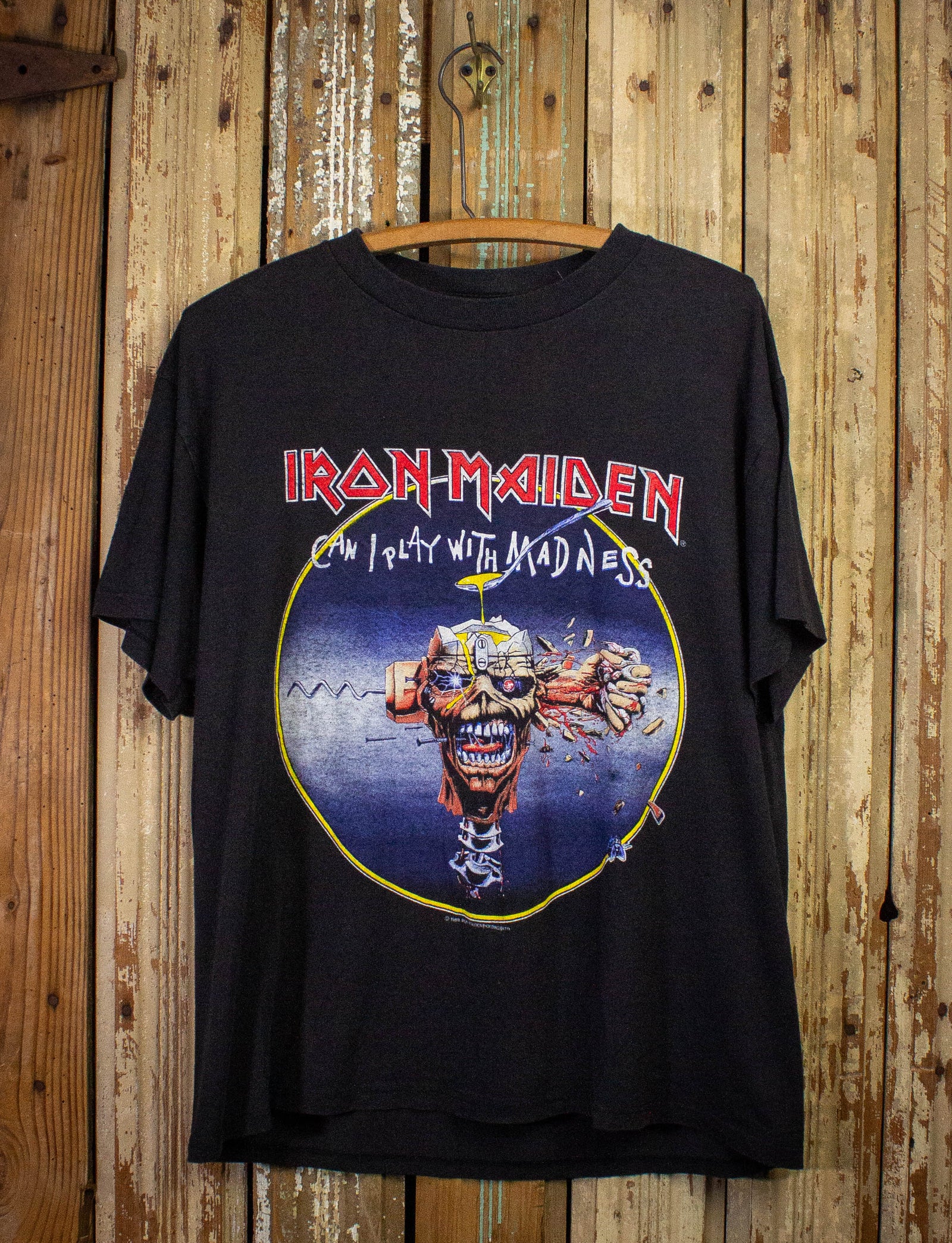 Vintage Iron Maiden Seventh Son of a Seventh Son Concert T Shirt 1988 Black