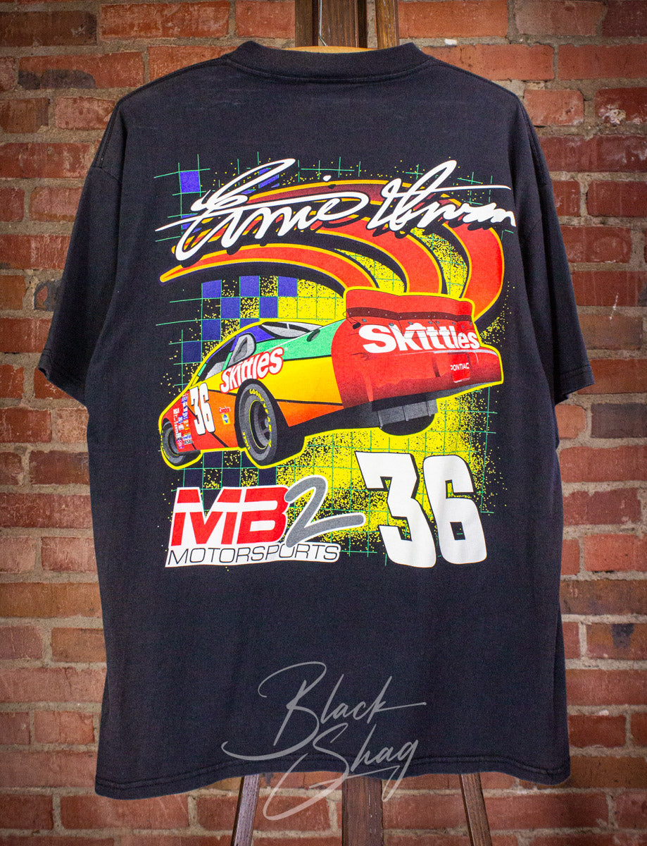 Vintage Ernie Irving Skittles Racing Team Nascar Graphic T Shirt 1998 XL