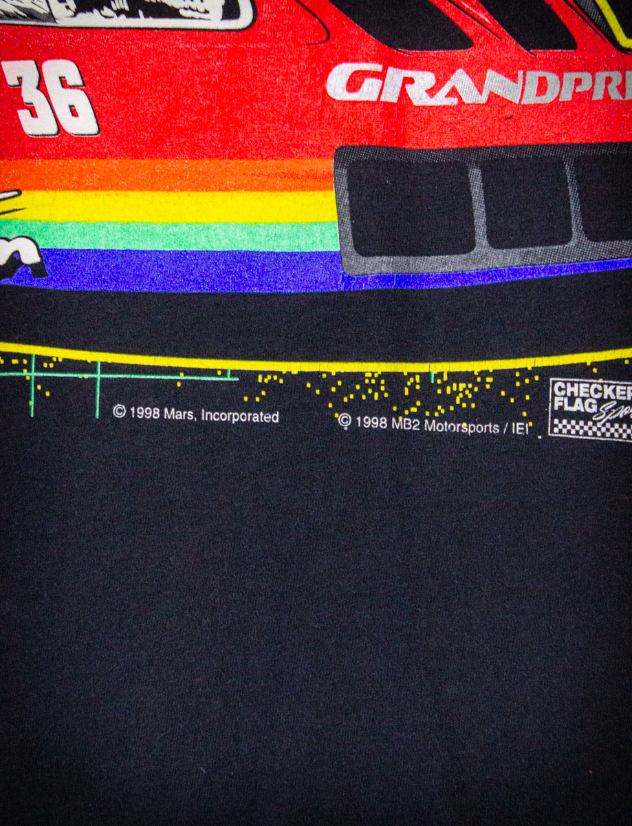 Vintage Ernie Irving Skittles Racing Team Nascar Graphic T Shirt 1998 XL