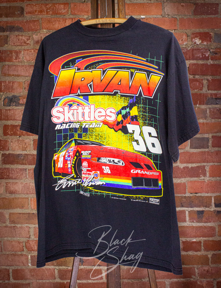 Vintage Ernie Irving Skittles Racing Team Nascar Graphic T Shirt 1998 XL