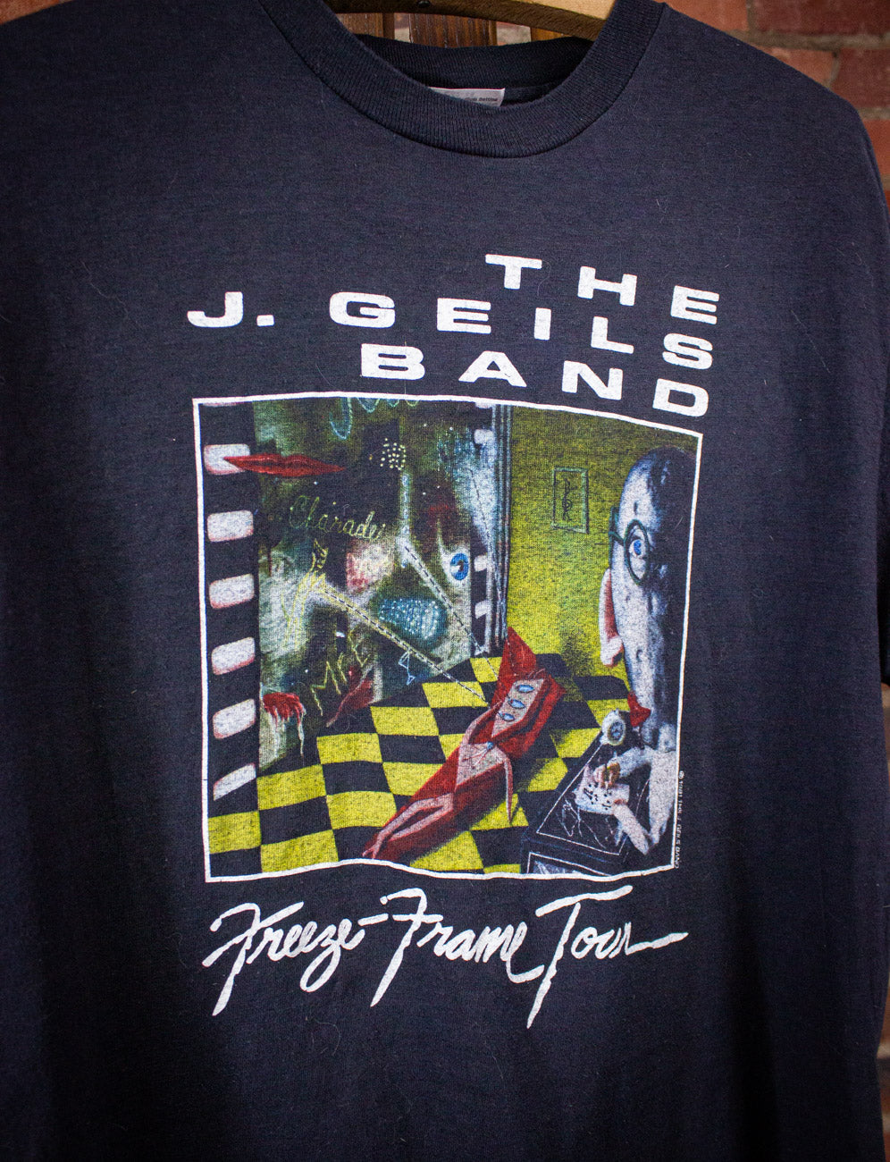 Vintage J Geils Band Freeze Frame Concert T Shirt 1981 Black Medium/Large