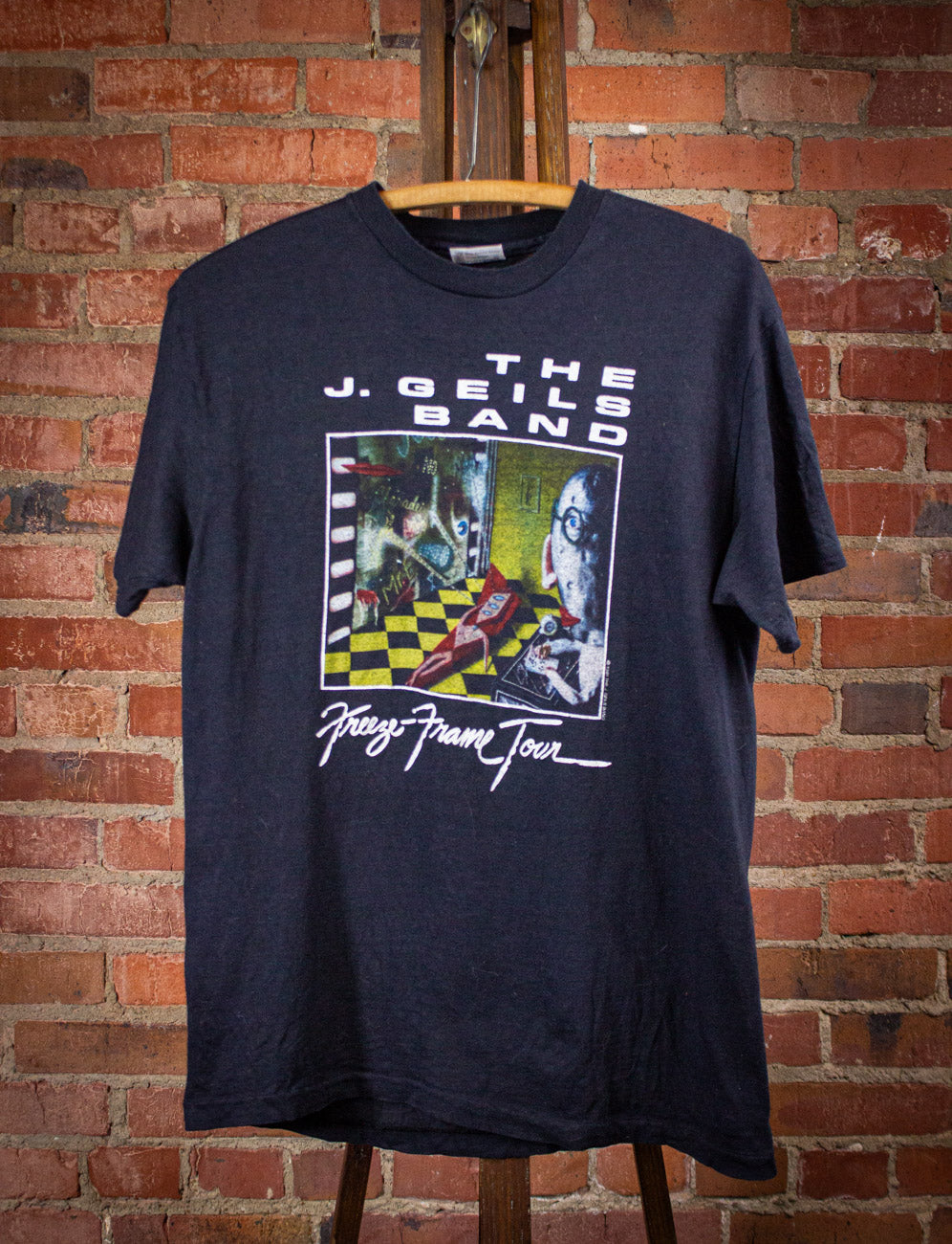 Vintage J Geils Band Freeze Frame Concert T Shirt 1981 Black Medium/Large