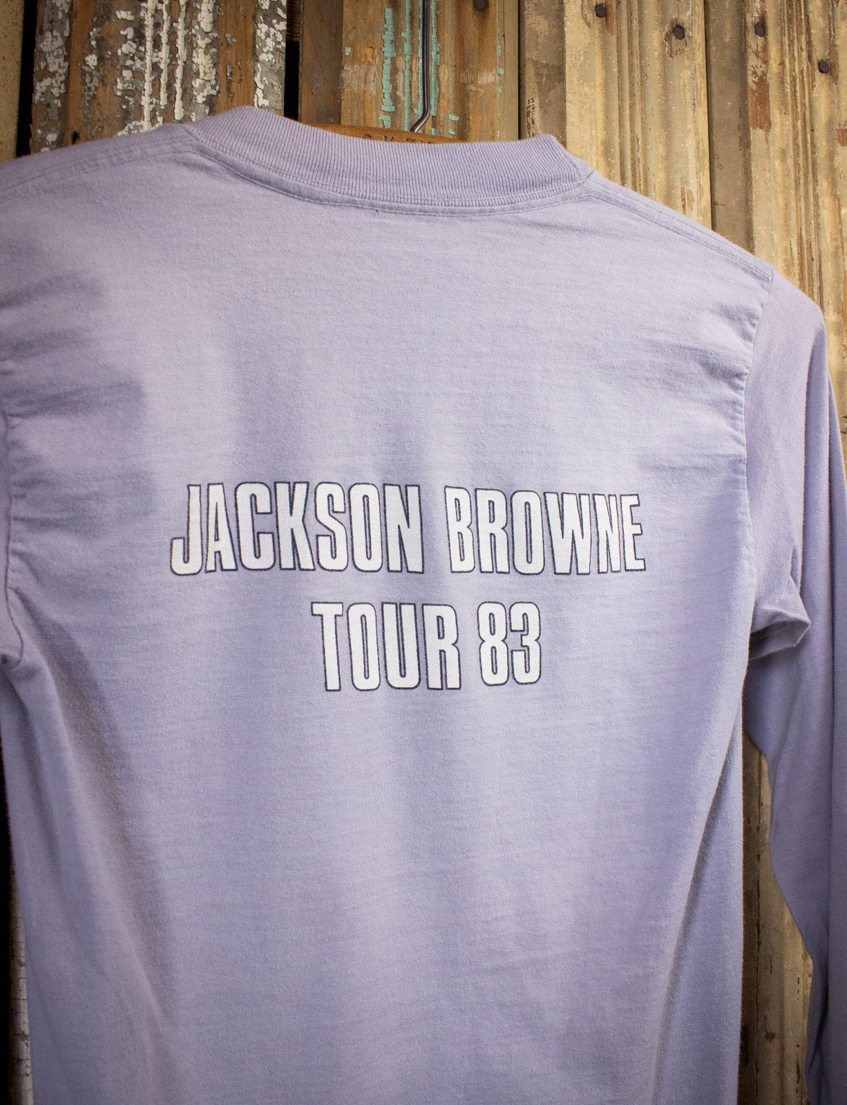 Vintage Jackson Browne Tour Long Sleeve Concert T Shirt 1983 Gray XS