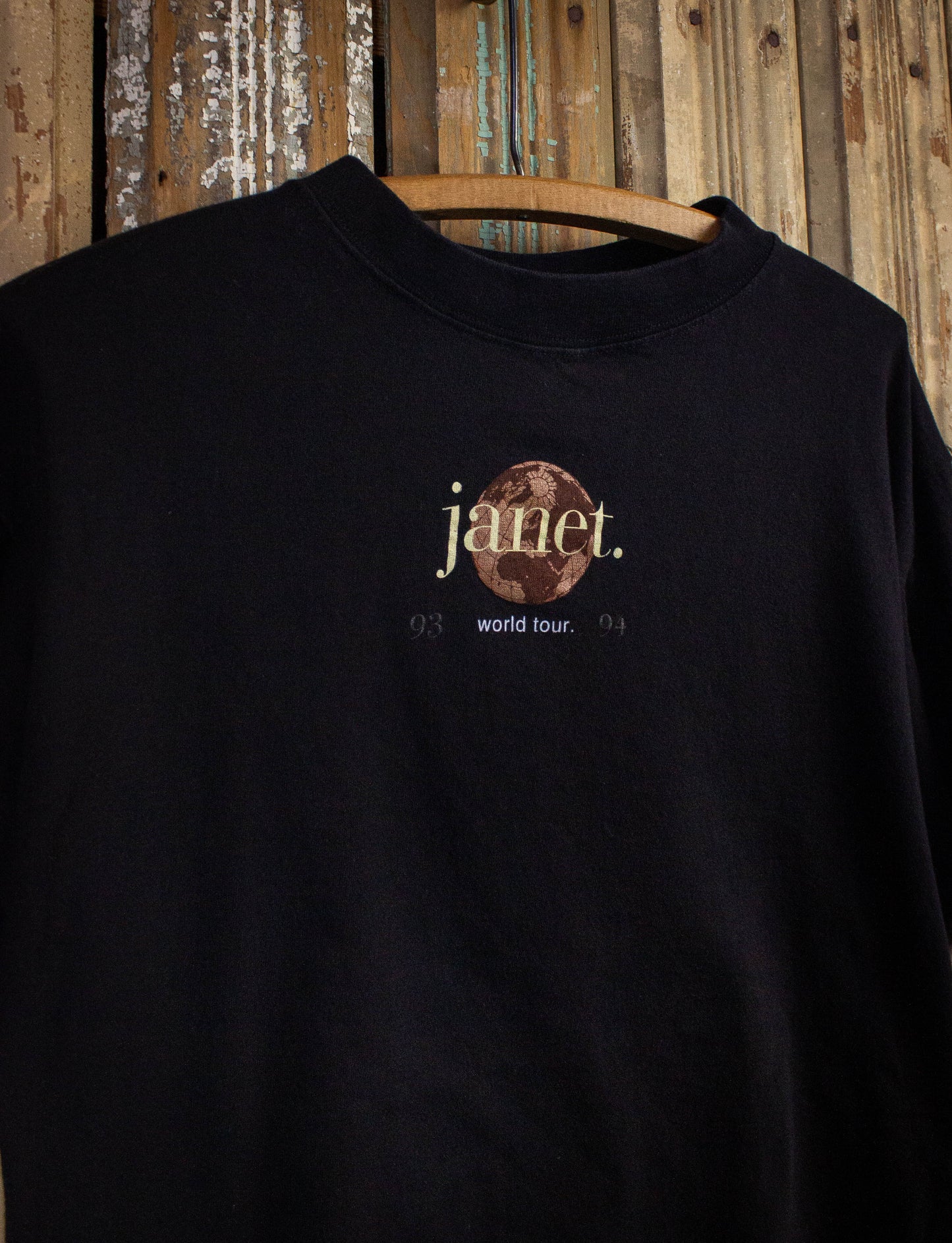 Vintage Janet Jackson World Tour Concert T Shirt 1993-94 Black Large