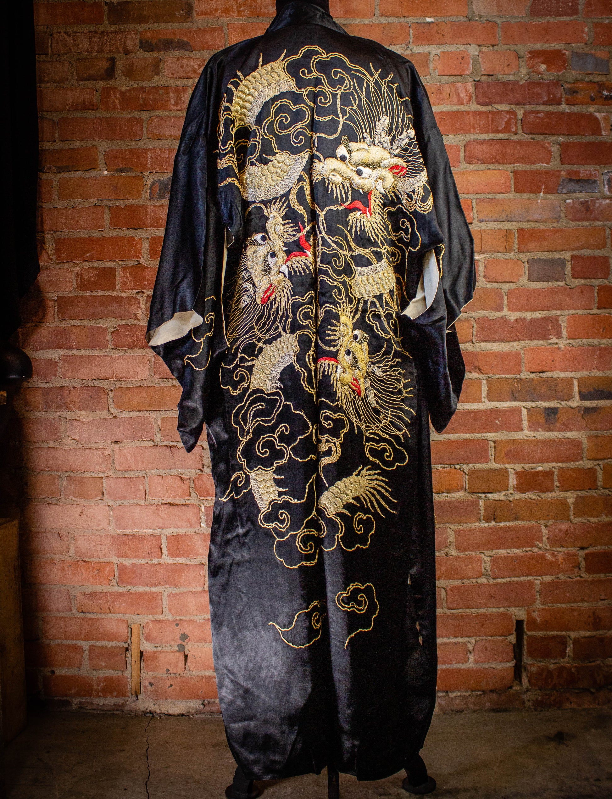 vintage silk kimono dressing gown DEAR VANILLA Authentic Traditional Japanese Kakeshita Wedding Kimono for Women Vintage Silk Robe Made in Japan KST-0025