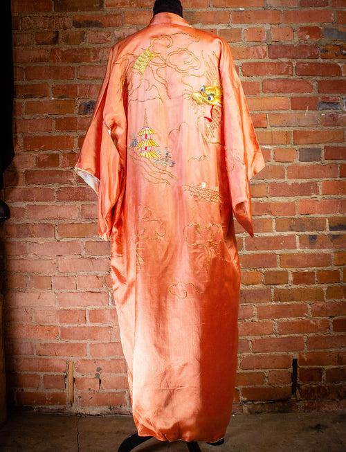 Vintage Japanese Silk Kimono 1940s Pink