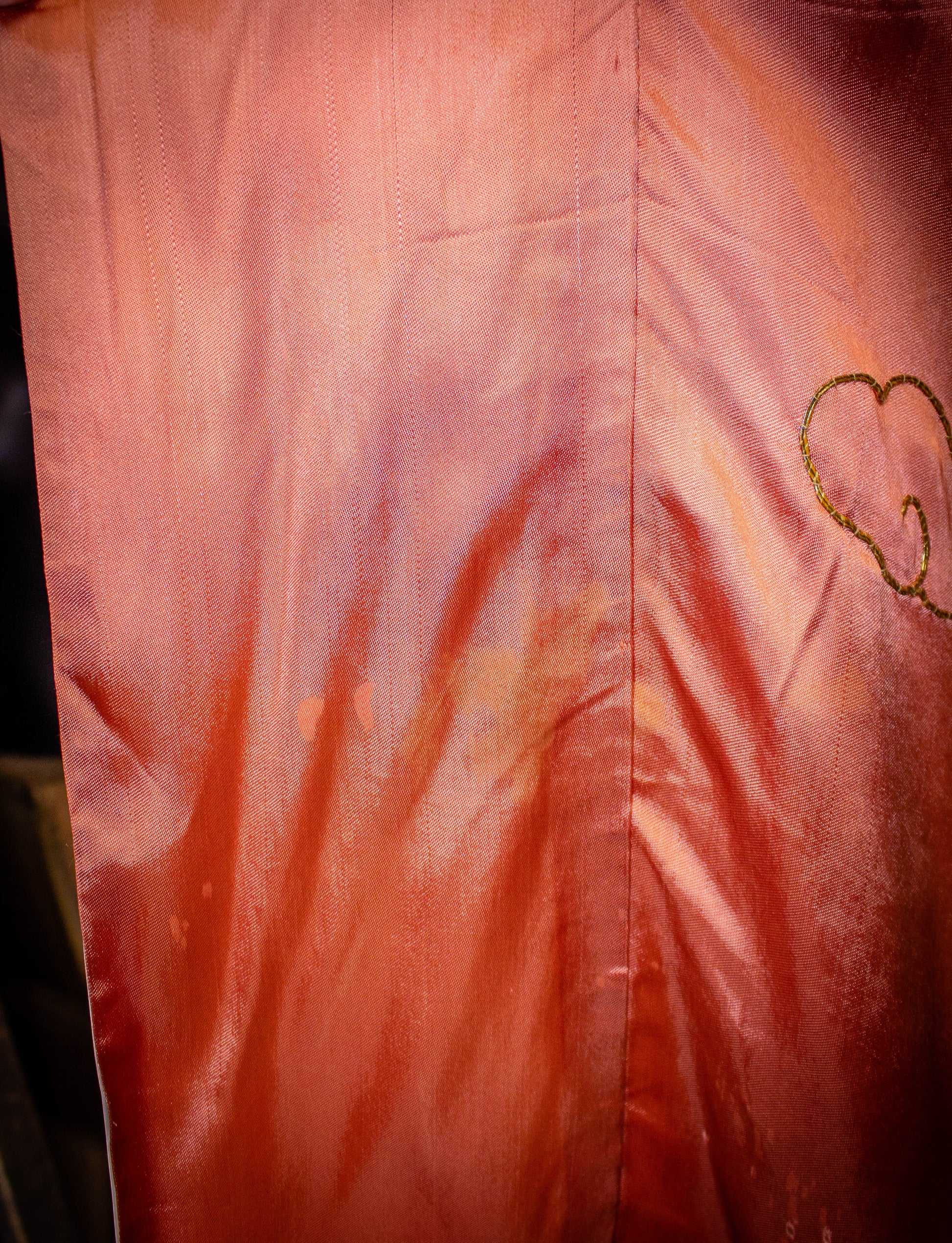 Vintage Japanese Silk Kimono 1940s Pink