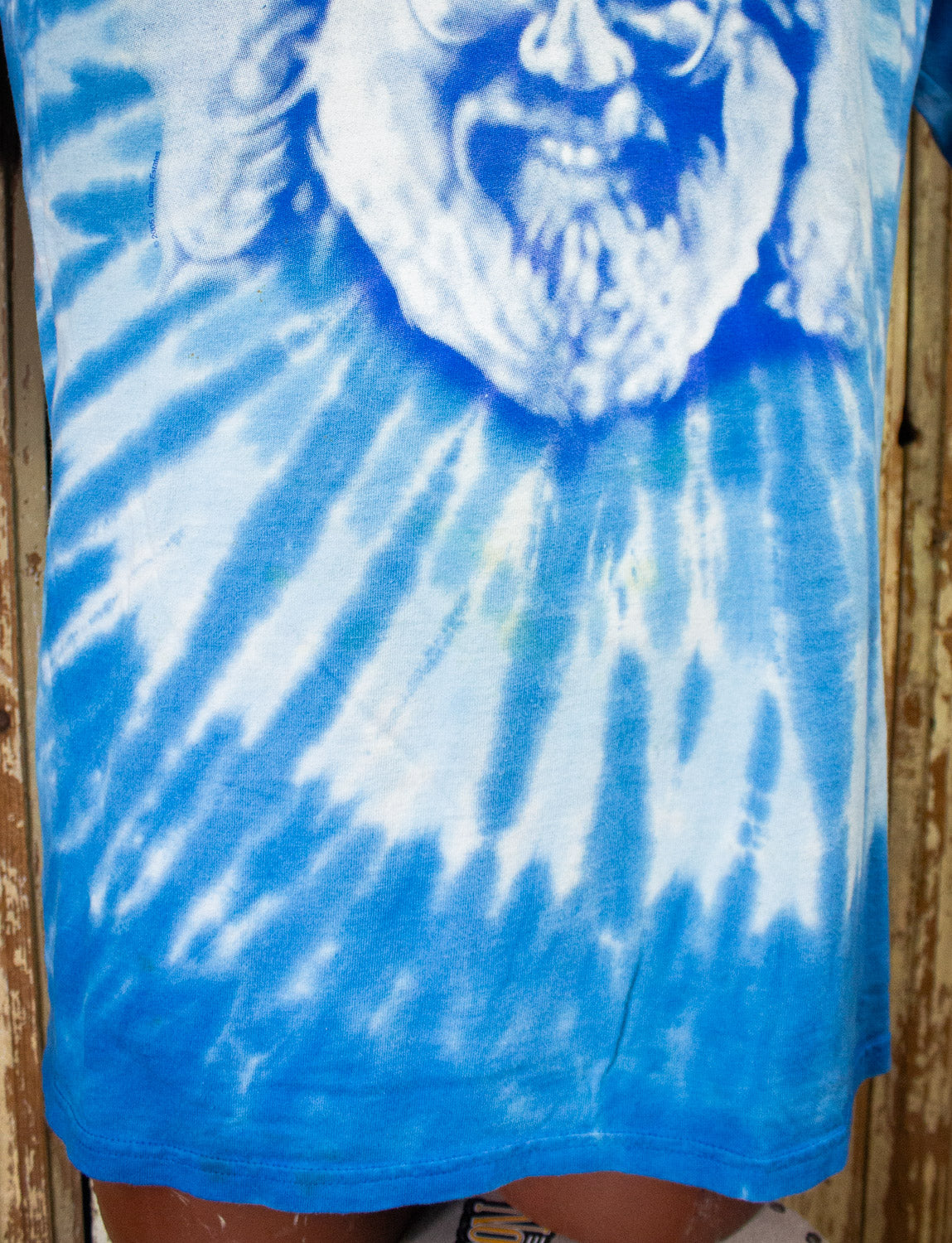 Vintage Jerry Garcia Blue Tie Dye T Shirt 2005 Large