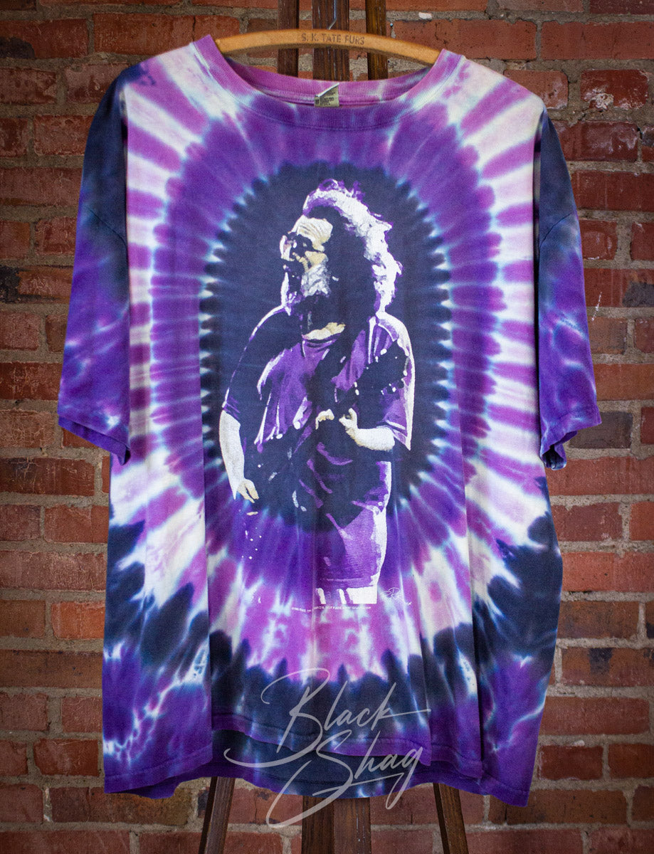 Vintage Jerry Garcia Four Winds Tribute T Shirt 1995 Purple Tie Dye XL