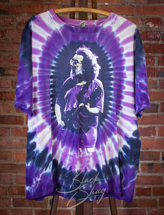 Vintage Jerry Garcia Four Winds Tribute T Shirt 1995 Purple Tie Dye XL