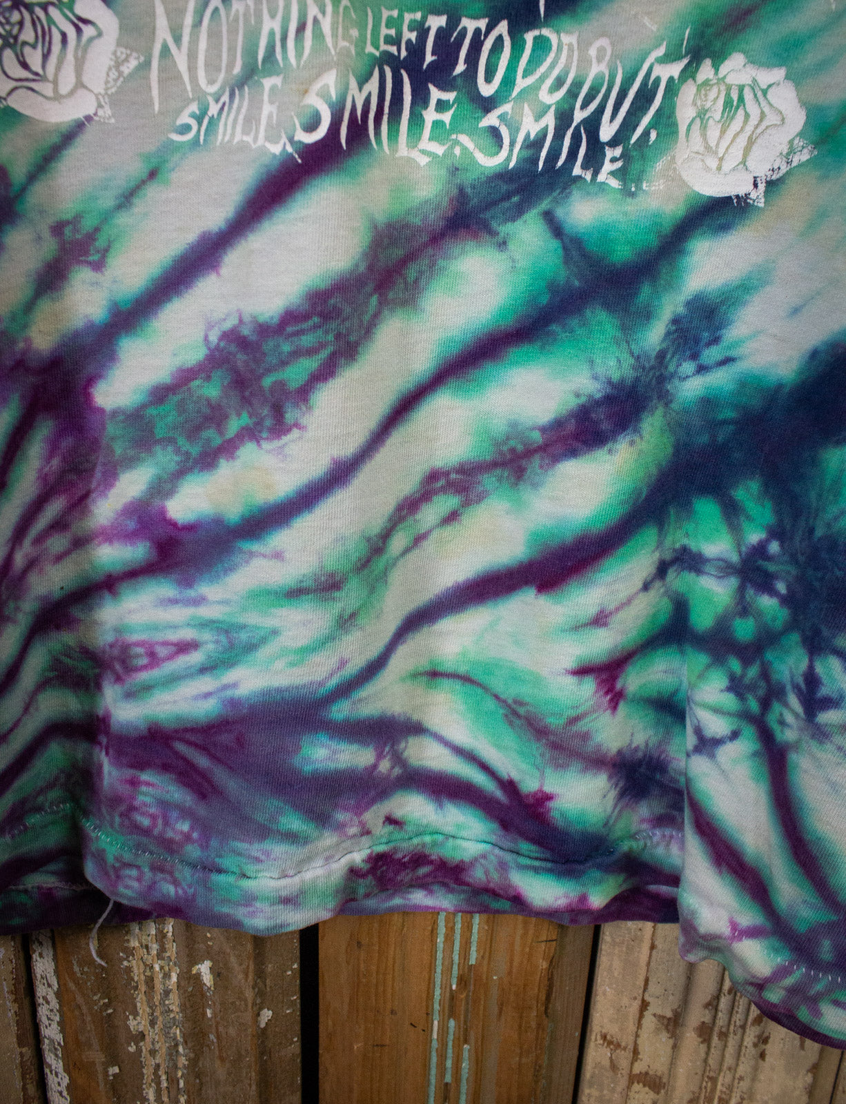 Vintage Jerry Garcia Nothing Left To Do But Smile T Shirt 90s Tie Dye XL