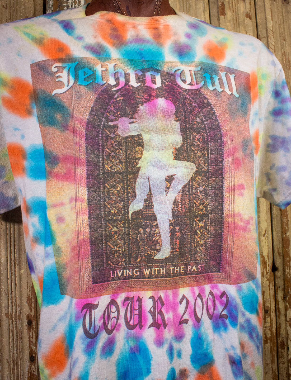 Vintage Jethro Tull Living With The Past Concert T Shirt 2002 Tie Dye XL