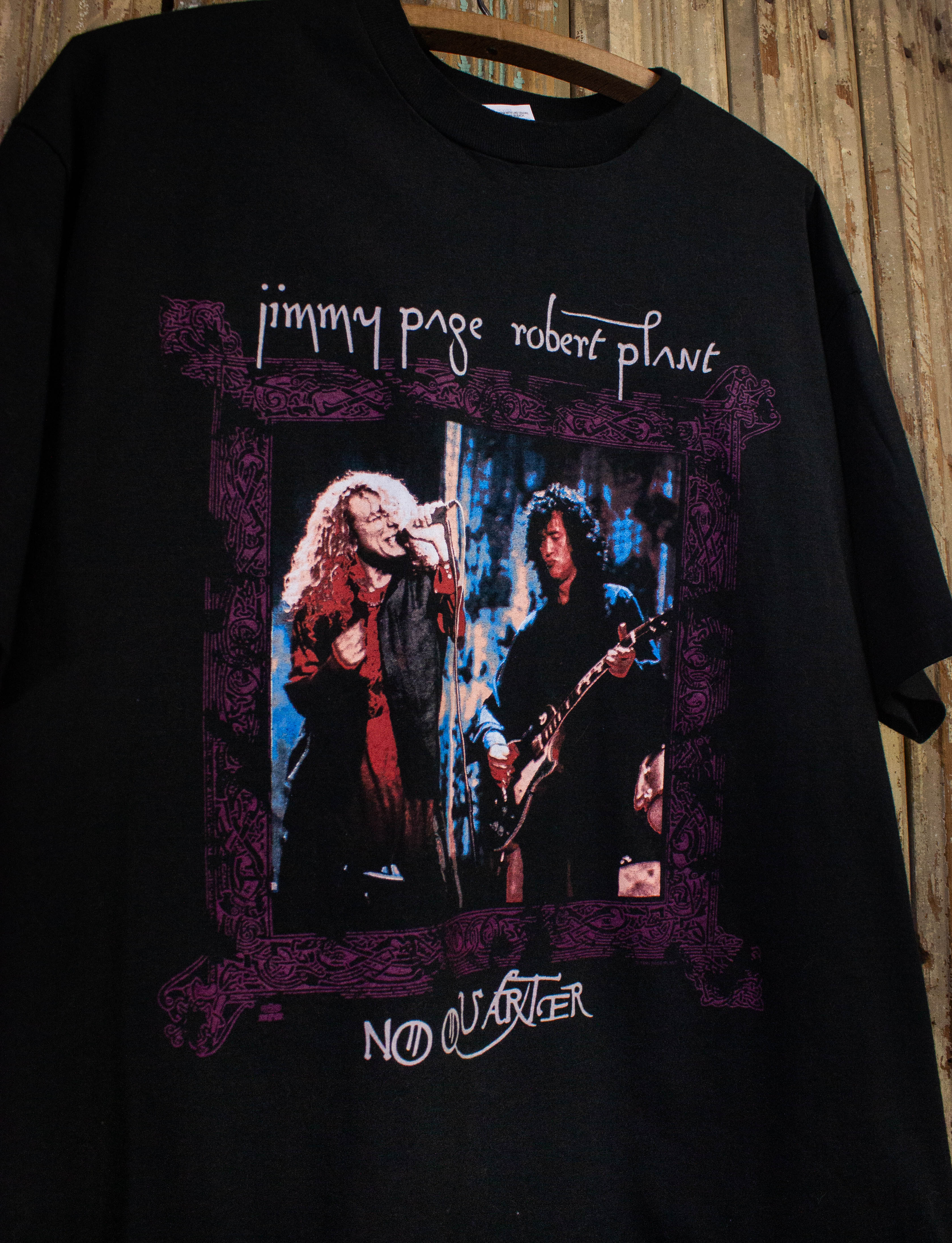 Vintage Jimmy store Page Robert Plant No Quarter 1995 World Tour T-Shirt