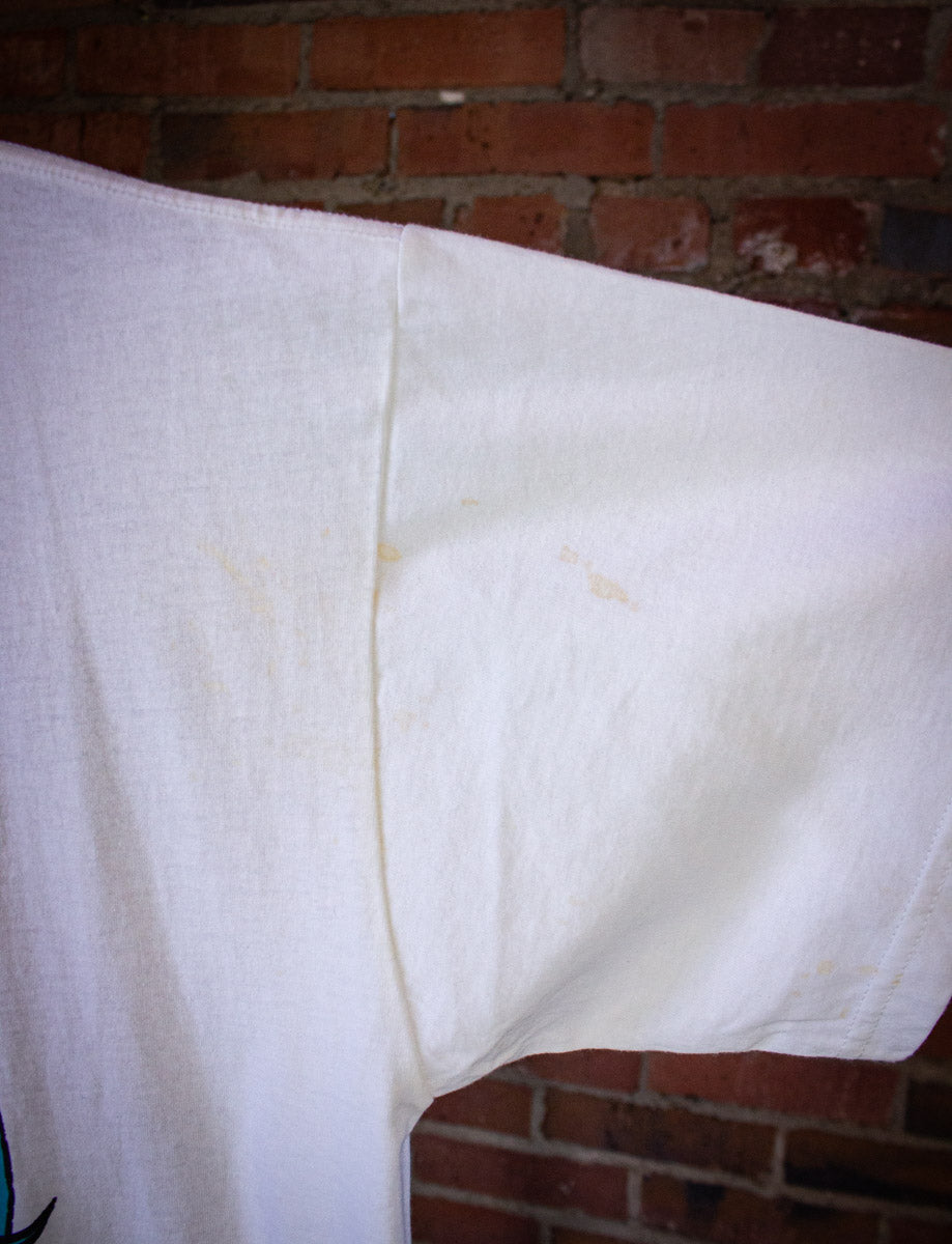 Vintage Jimmy Page Robert Plant World Tour Concert T Shirt 1995 White L/XL