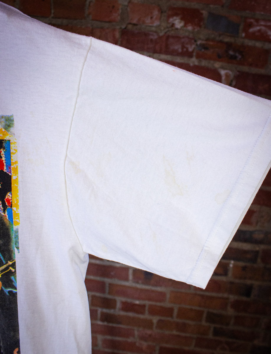 Vintage Jimmy Page Robert Plant World Tour Concert T Shirt 1995 White L/XL