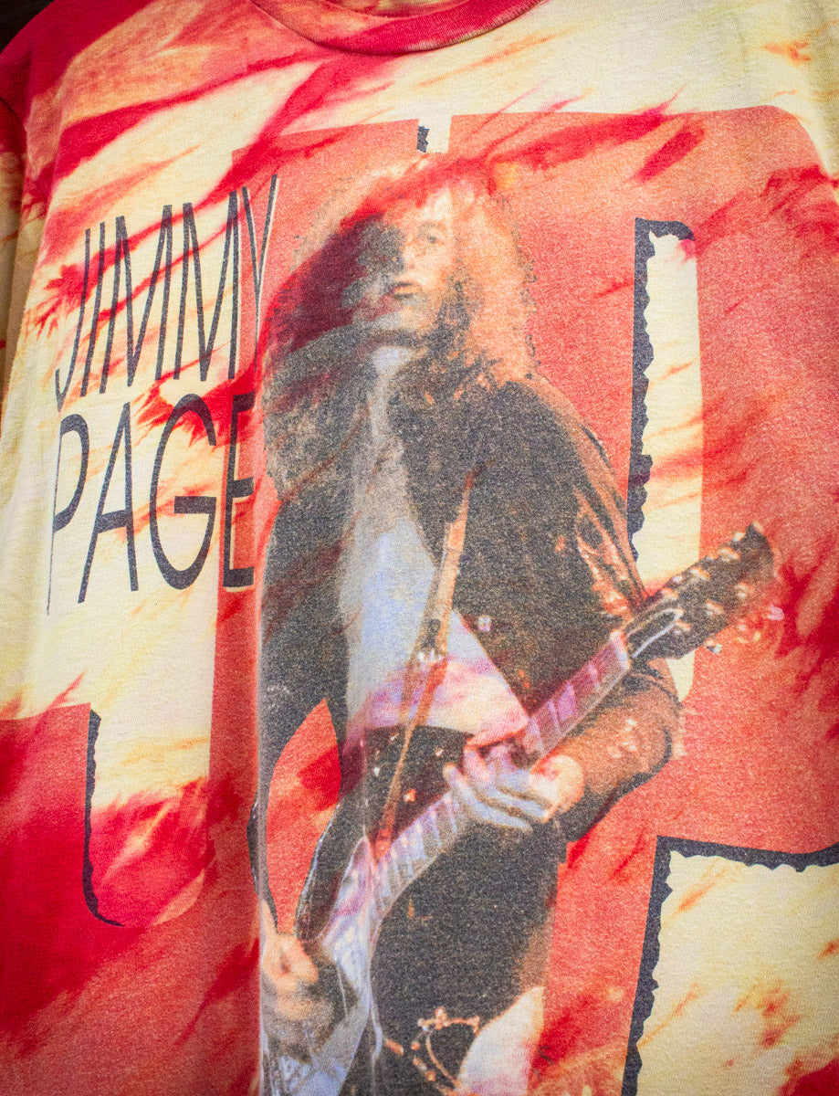 Vintage Jimmy Page Tie Dye Concert T Shirt 1988 Medium