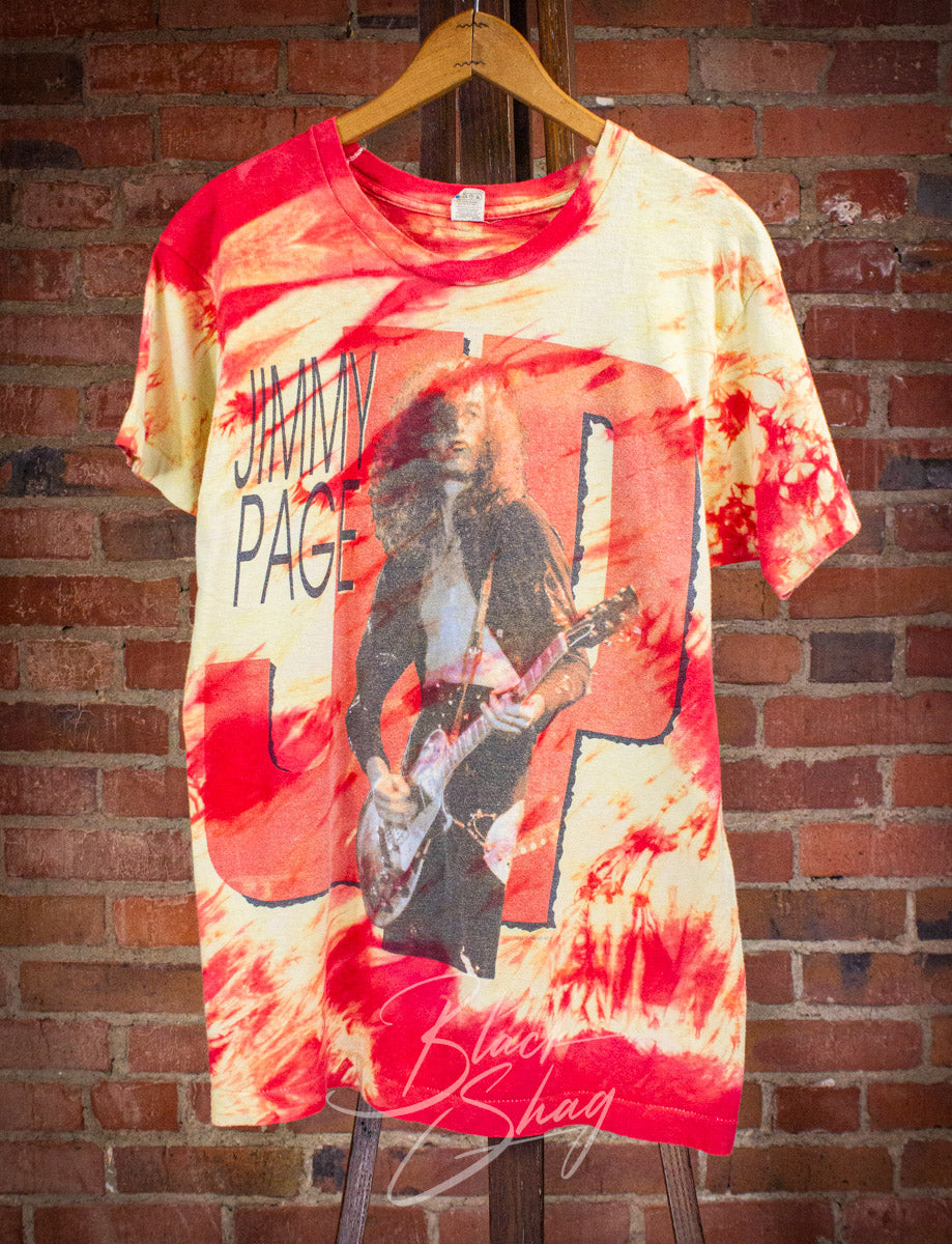 Vintage Jimmy Page Tie Dye Concert T Shirt 1988 Medium
