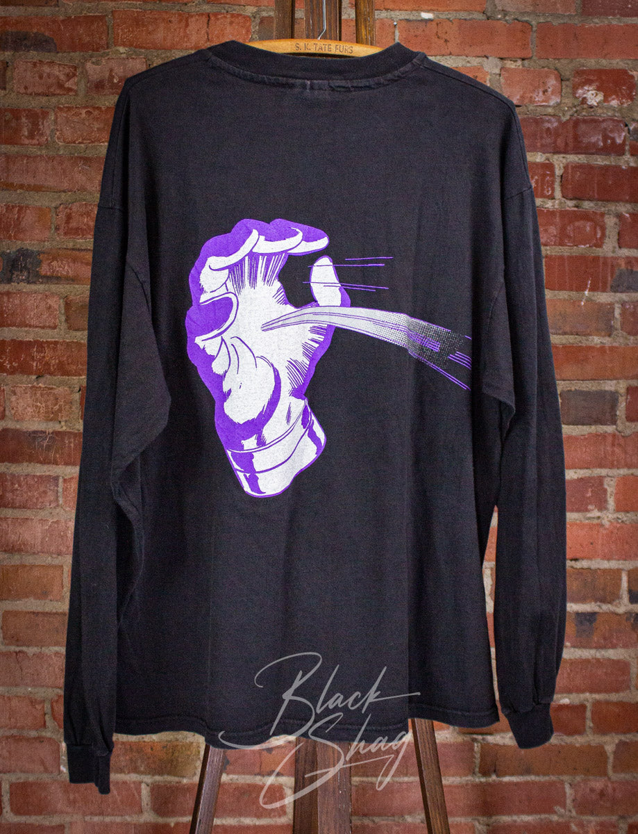 Vintage Joe Satriani Surfing the Alien Long Sleeve Concert T Shirt 90s Black XL