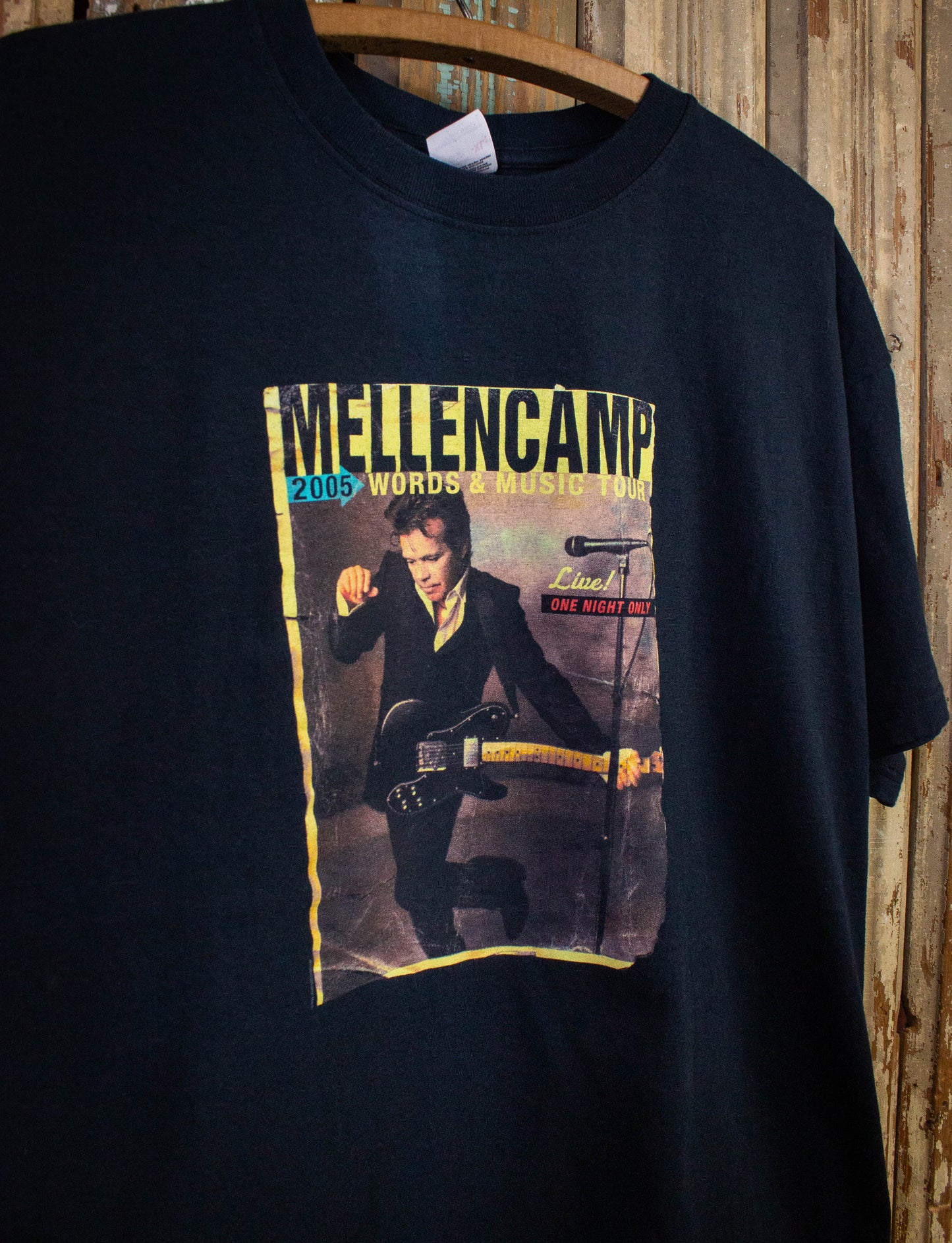 Vintage John Mellencamp Words and Music Tour Concert T Shirt 2005 Black XL