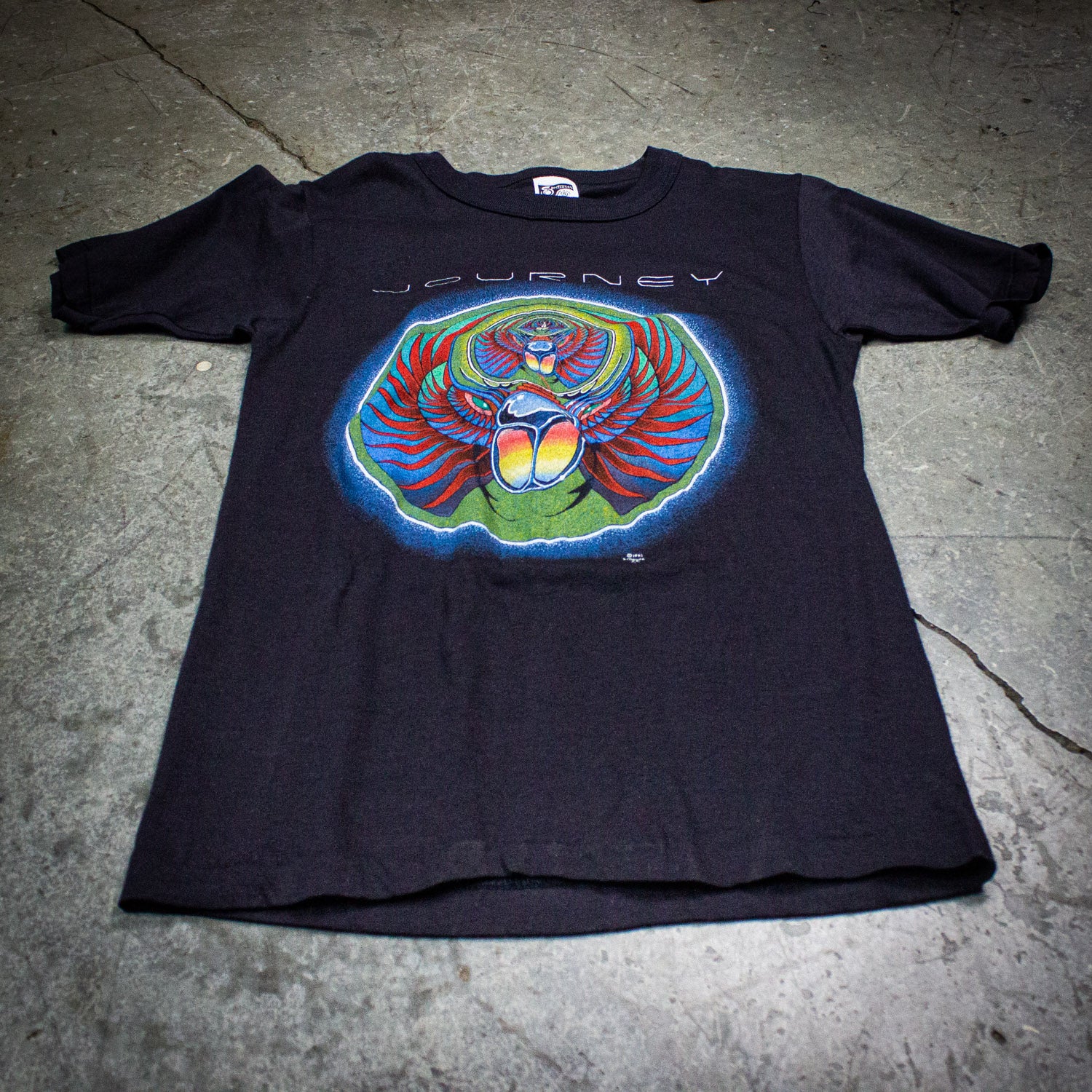 Vintage Journey Captured Tour Concert T-Shirt 1982 Black XS