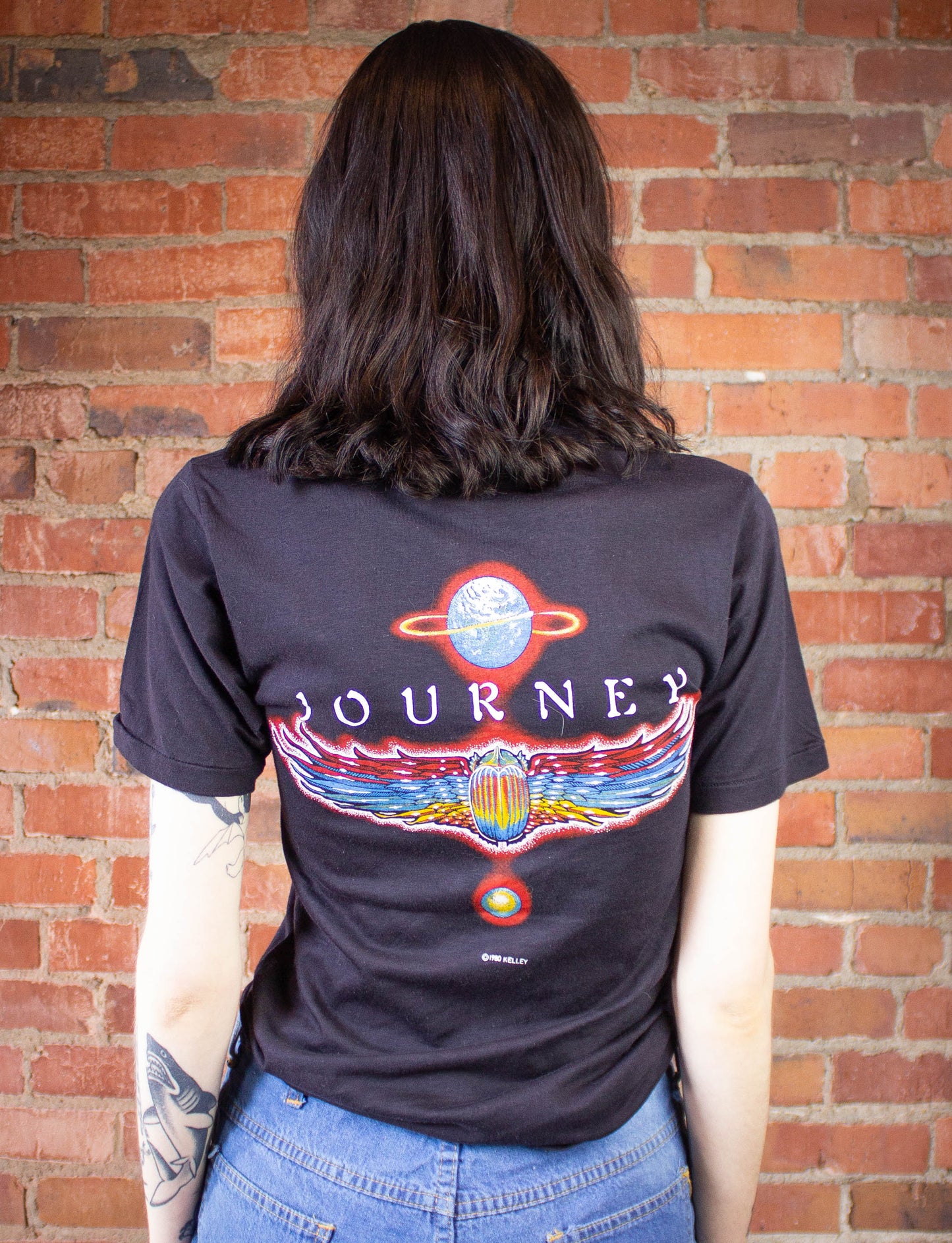 Vintage Journey Captured Tour Concert T-Shirt 1982 Black XS