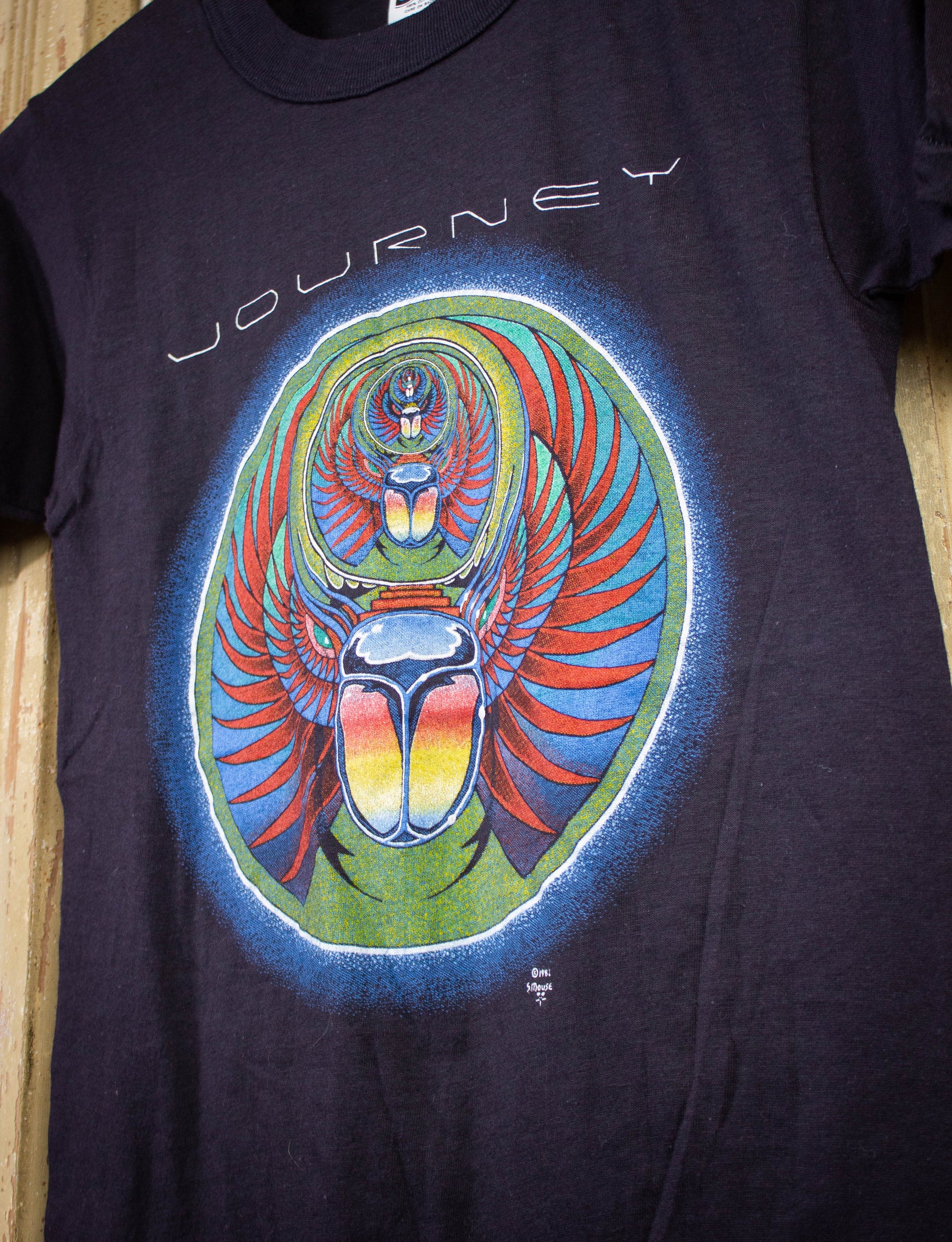 Vintage Journey Captured Tour Concert T-Shirt 1982 Black XS