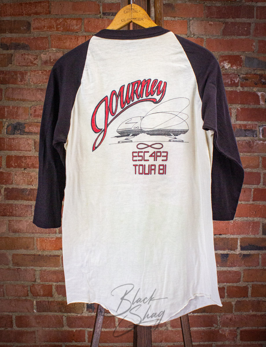 Vintage Journey Escape Raglan Concert T Shirt 1981 Medium – Black