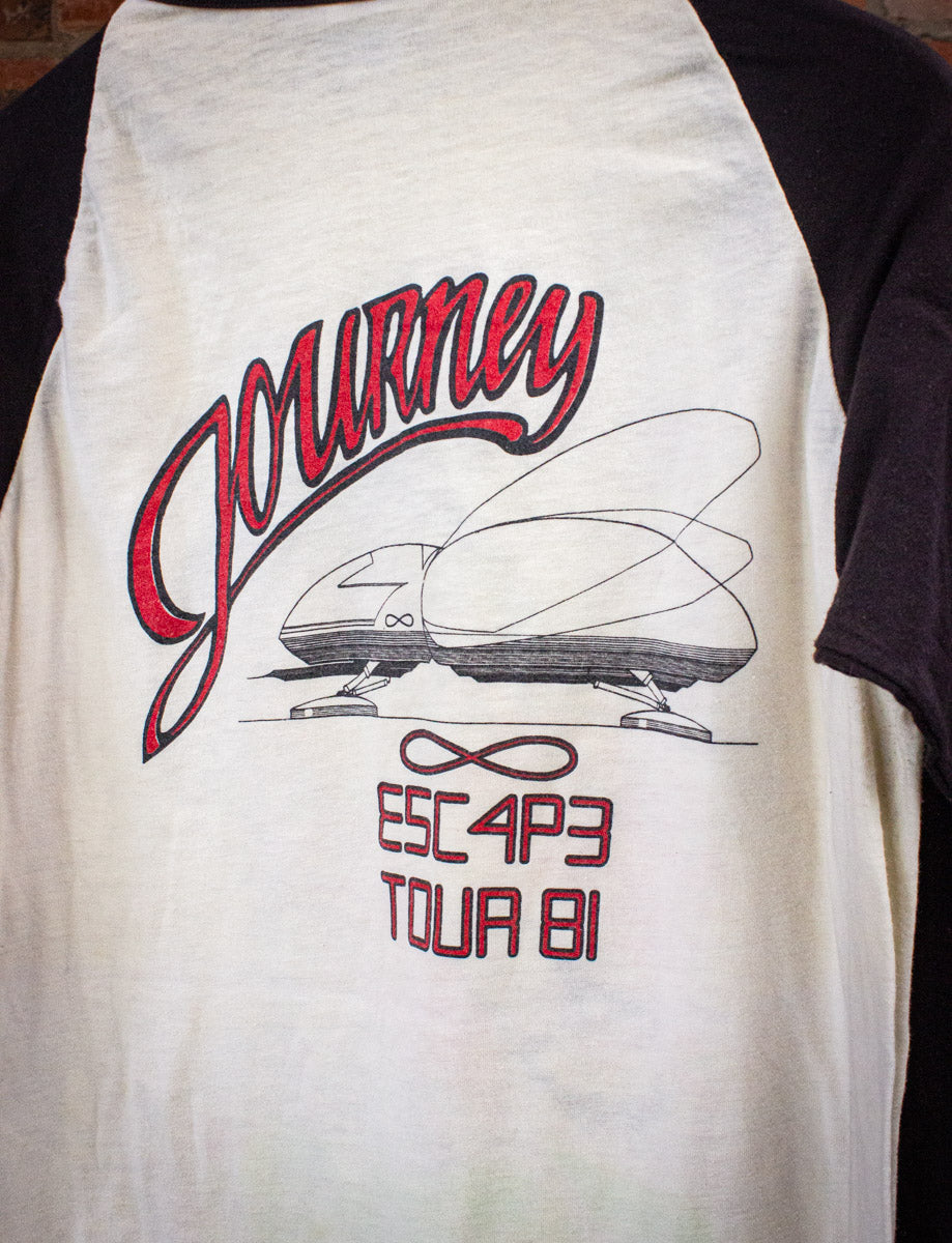 Vintage Journey Escape Raglan Concert T Shirt 1981 Medium – Black