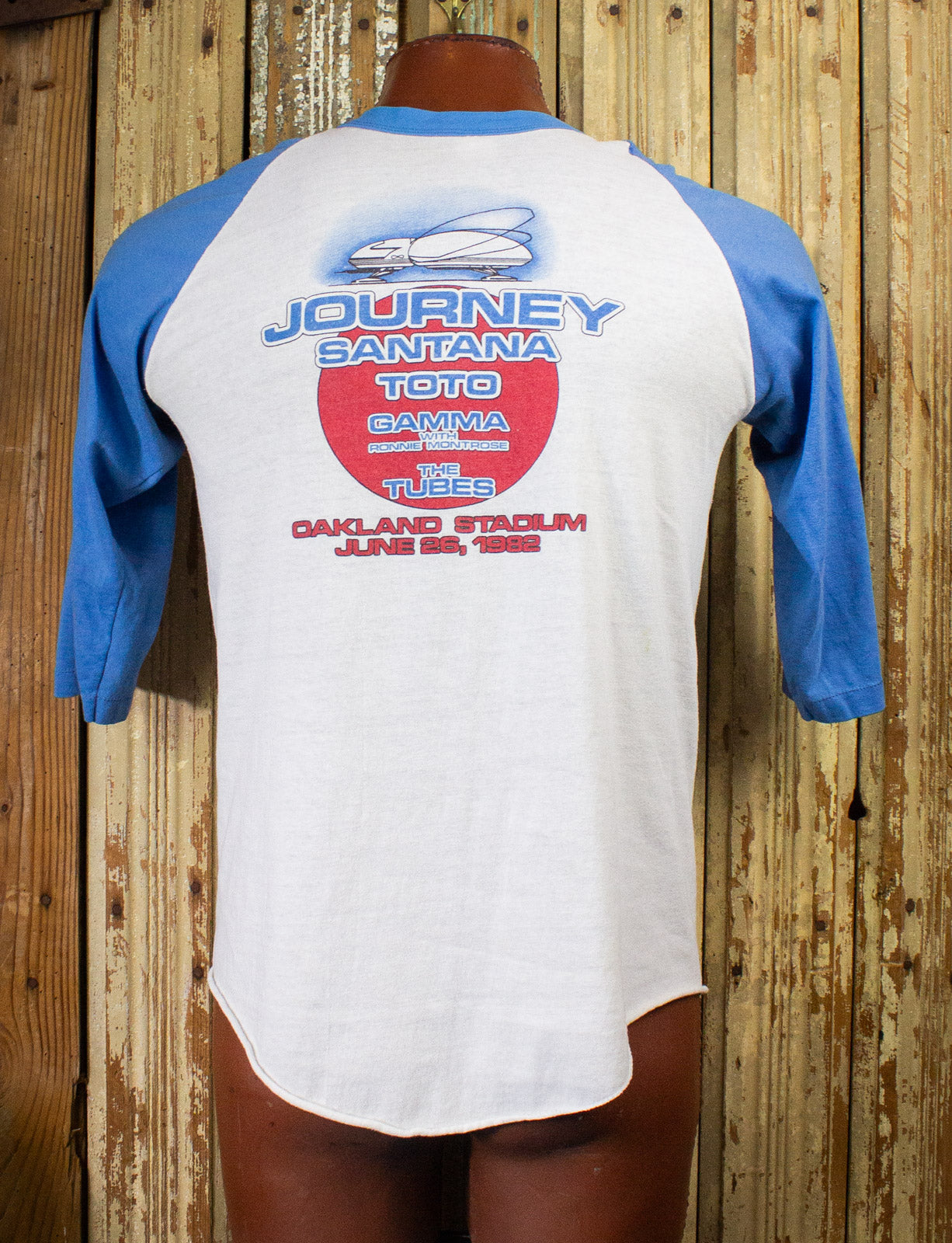 Vintage Journey Oakland Stadium Raglan Concert T Shirt 1982 Large