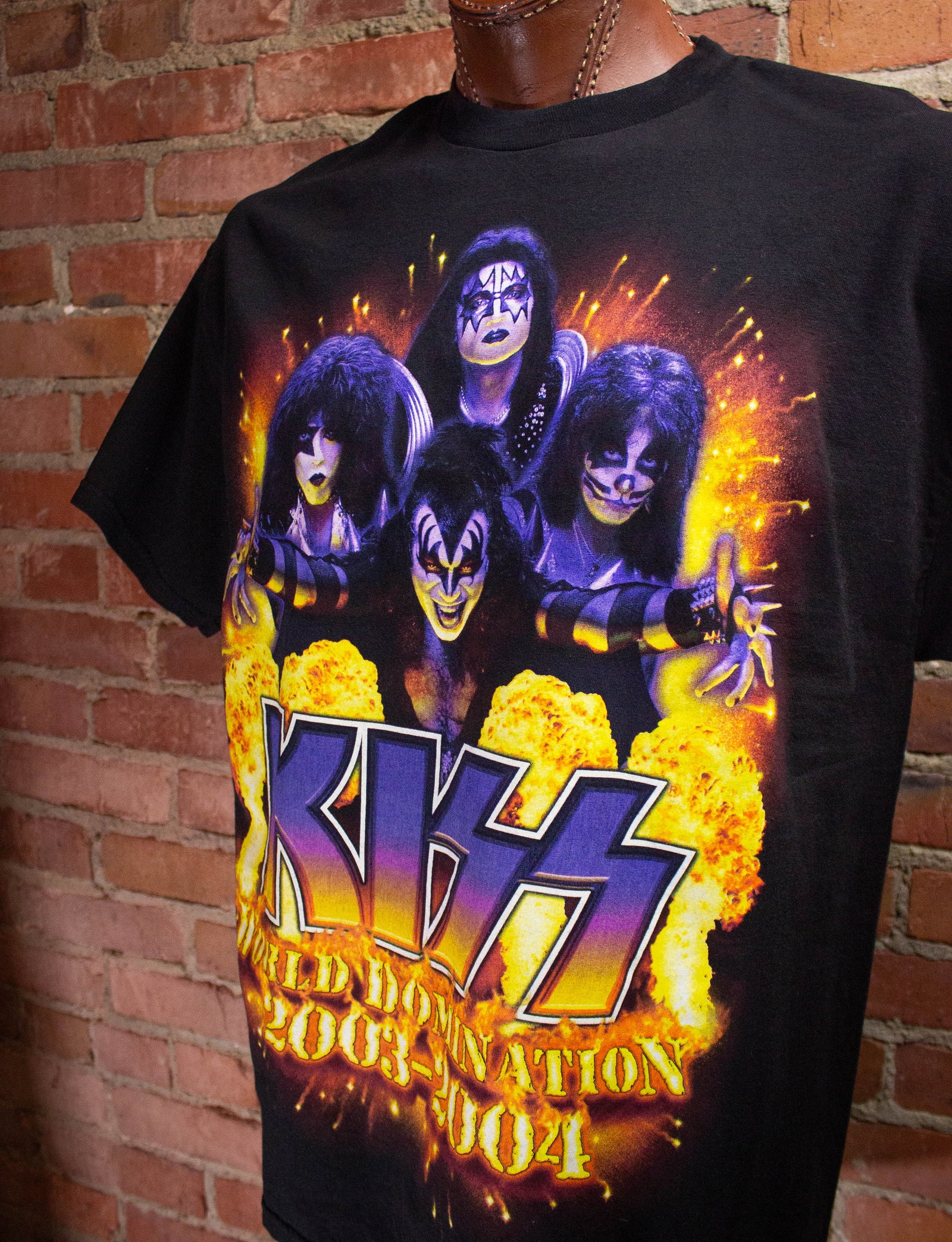 Vintage KISS World Domination Concert T-Shirt 2003-2004 L