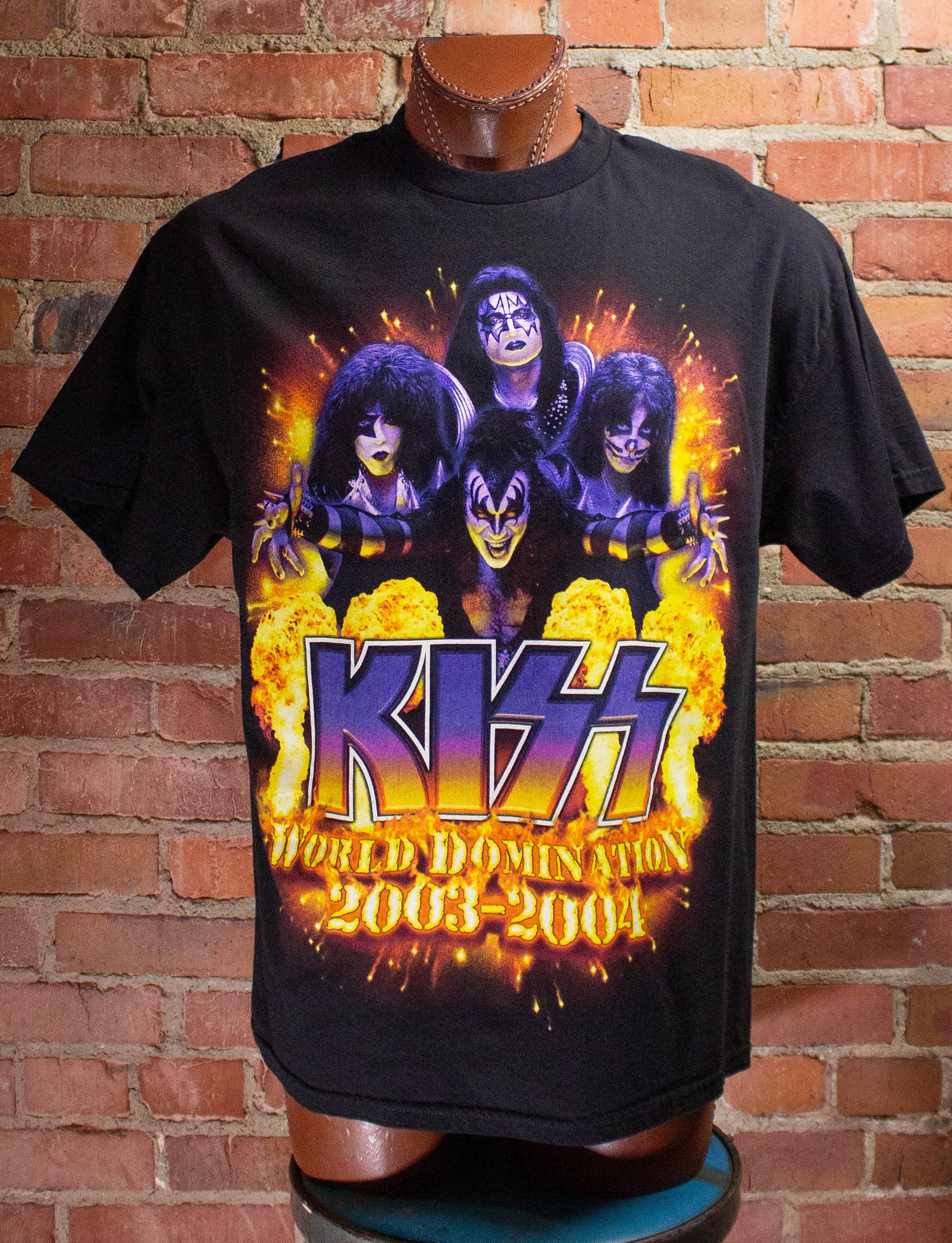 Vintage KISS World Domination Concert T-Shirt 2003-2004 L