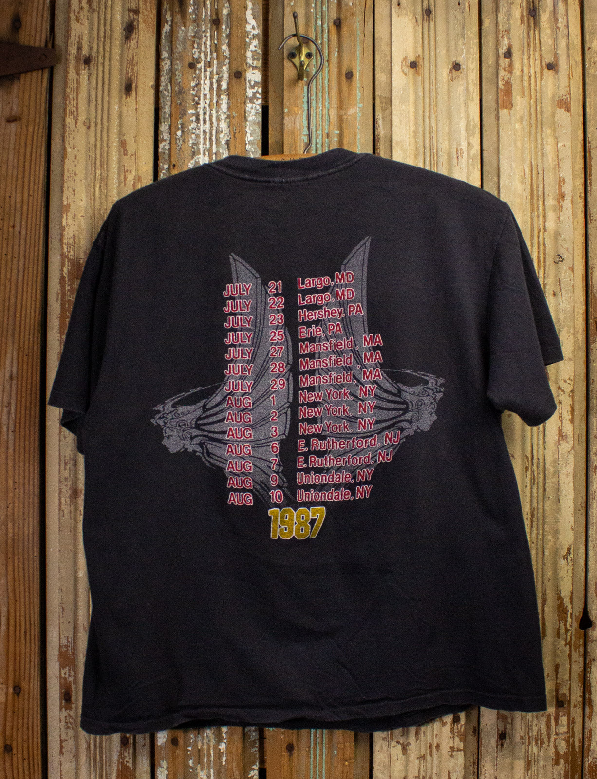 Vintage Keel Tour Concert T Shirt 1987 Black Medium