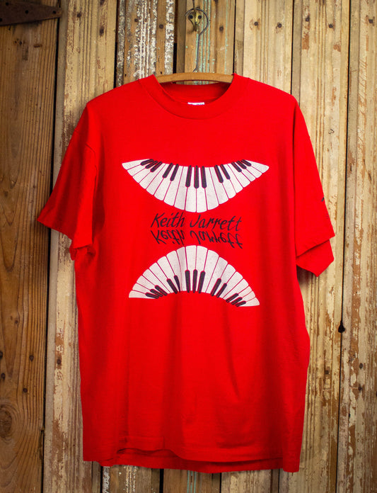 Vintage Keith Jarrett Staff Concert T Shirt 1987 Red XL