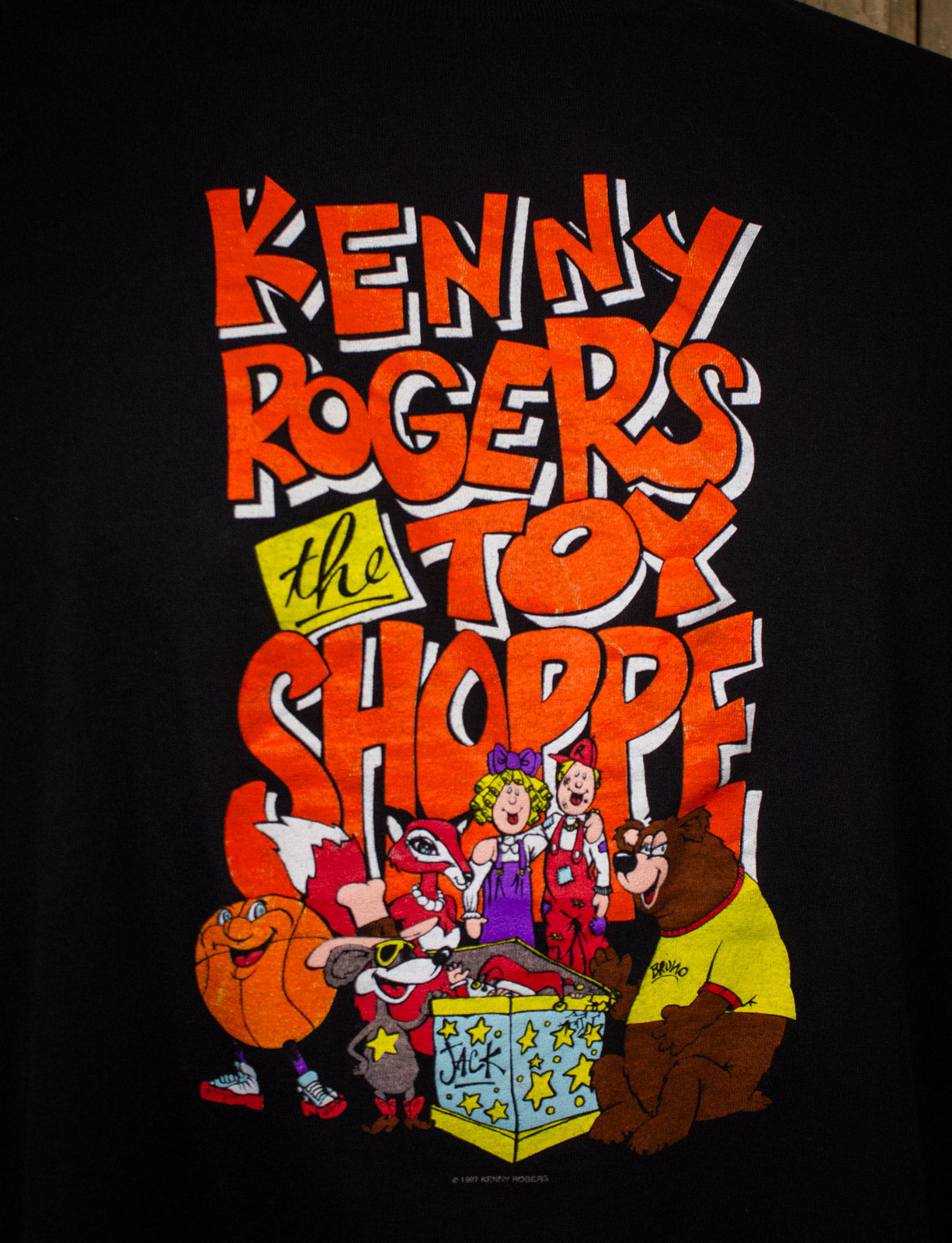 Vintage Kenny Rogers Toys Shoppe Tour Concert T Shirt 1997 Black XL