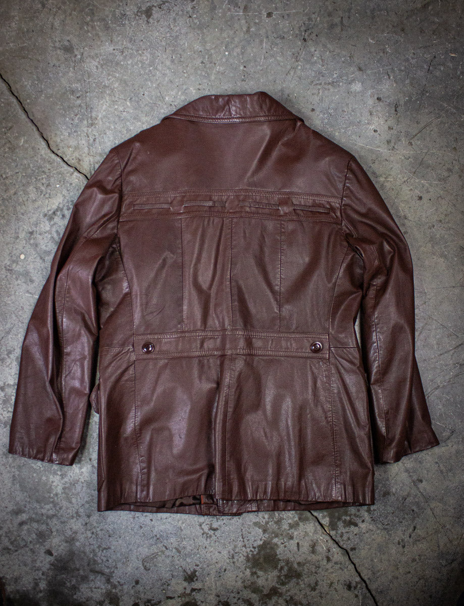 Vintage Kelco Brown Leather Blazer with Removable Lining XL