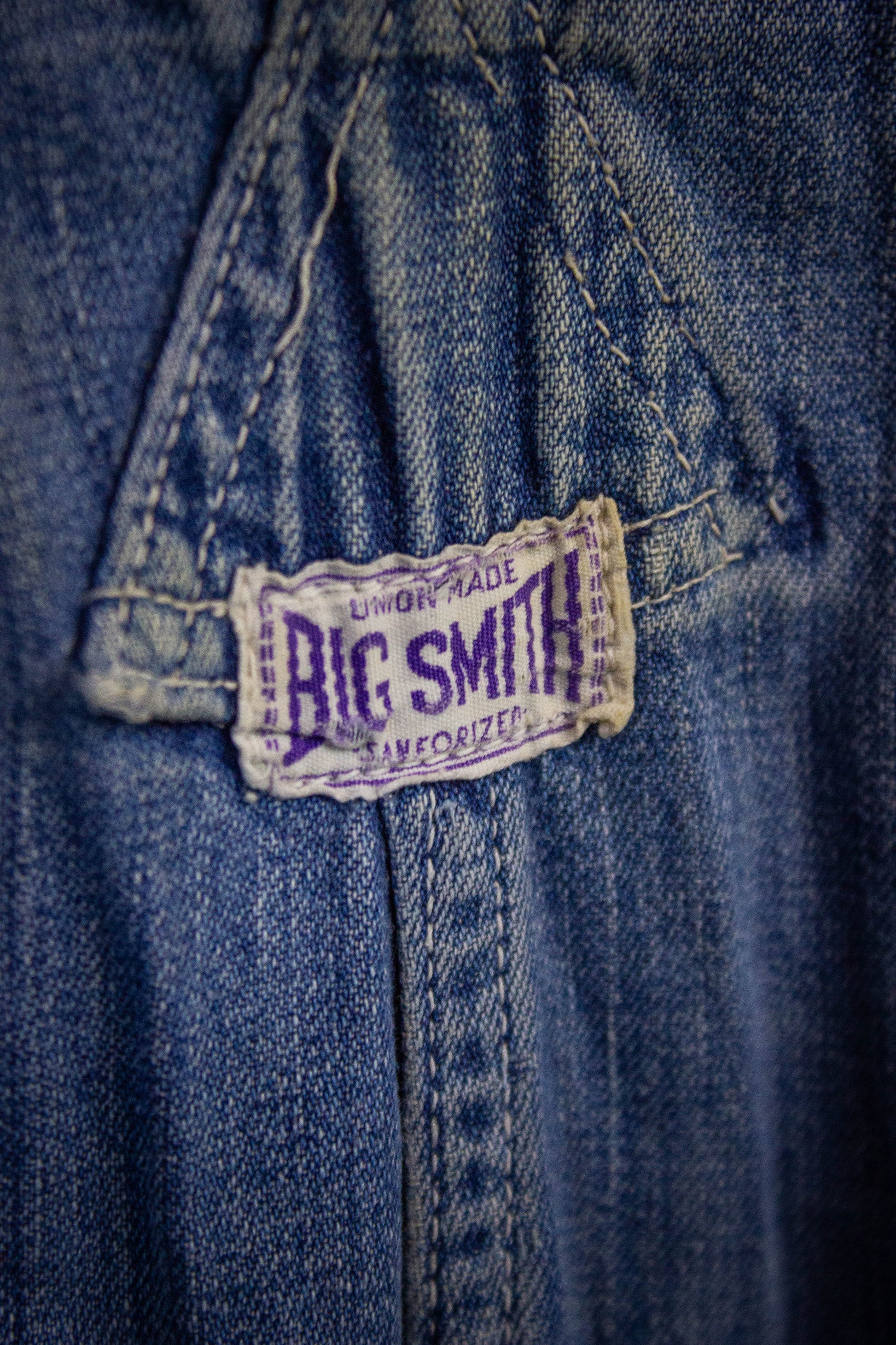 Vintage Kid's Big Smith Denim Overalls Medium Wash