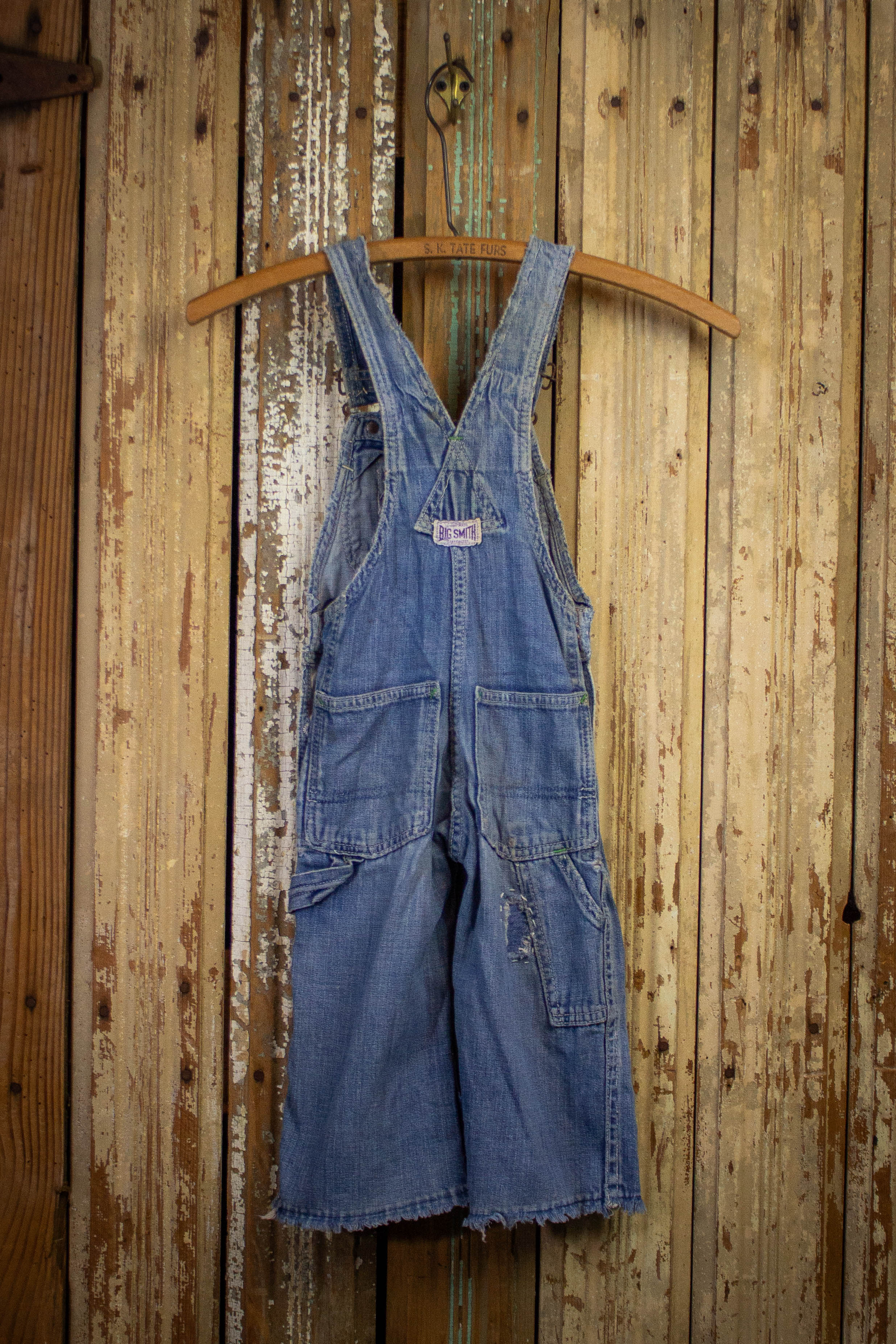 Vintage Kid's Big Smith Denim Overalls 40s Medium Wash