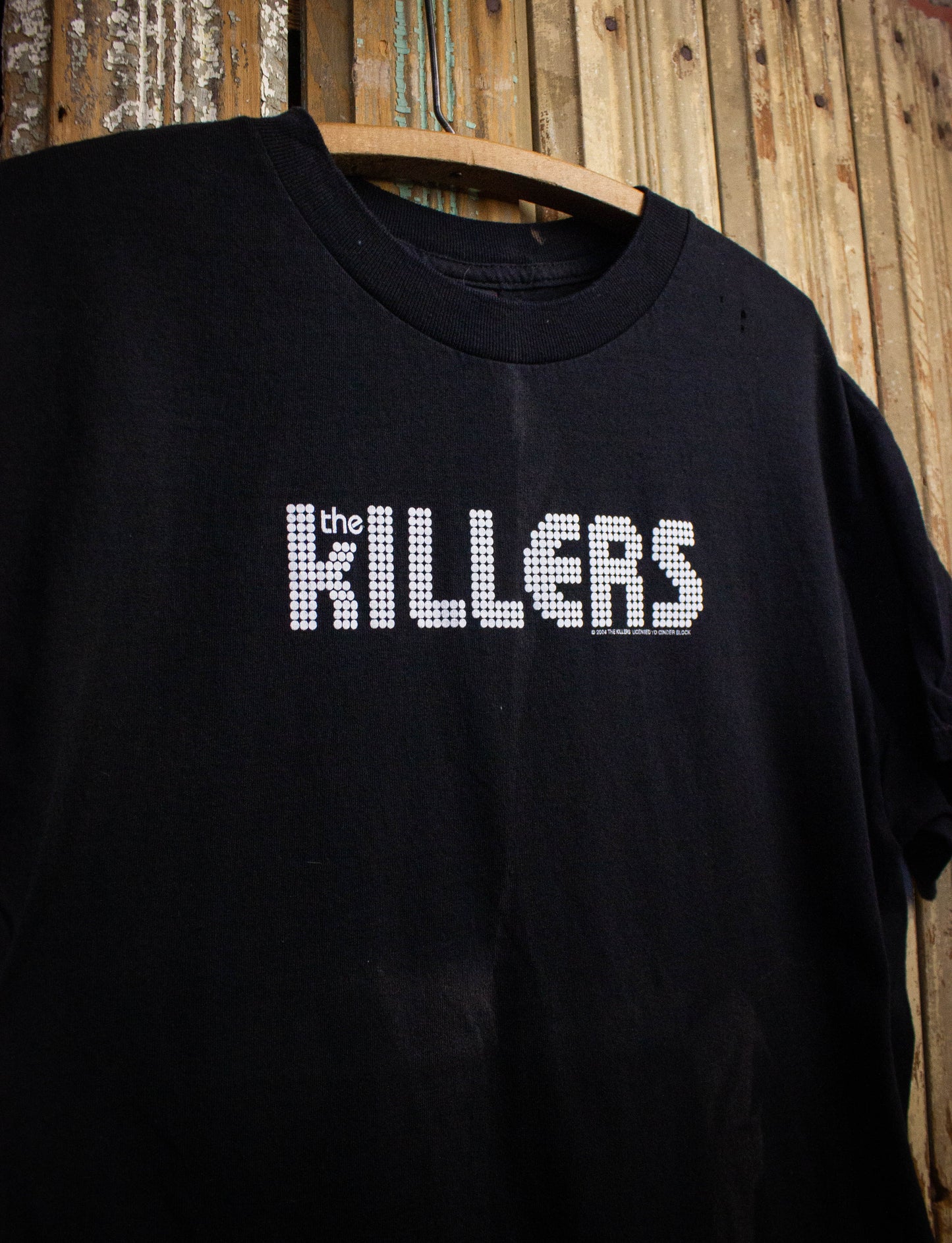 Vintage Killers Logo Concert T Shirt 2004 Black Large