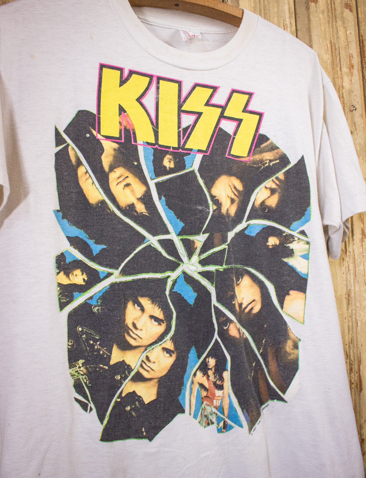 Vintage Kiss I Went Crazy Concert T Shirt 1987 White Large