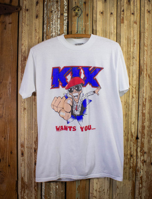 Vintage Kix Wants You Concert T Shirt 80s White Medium