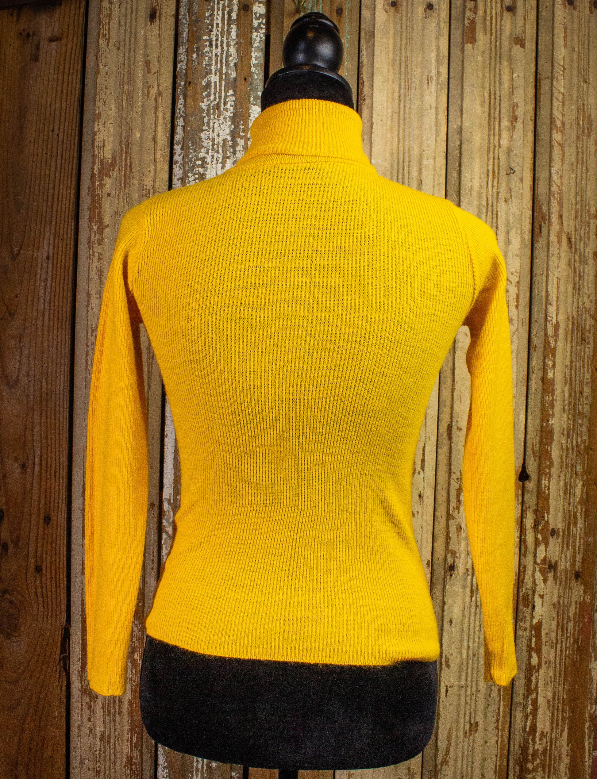 Vintage Knit One Turtleneck Sweater 70s Yellow XS – Black Shag Vintage