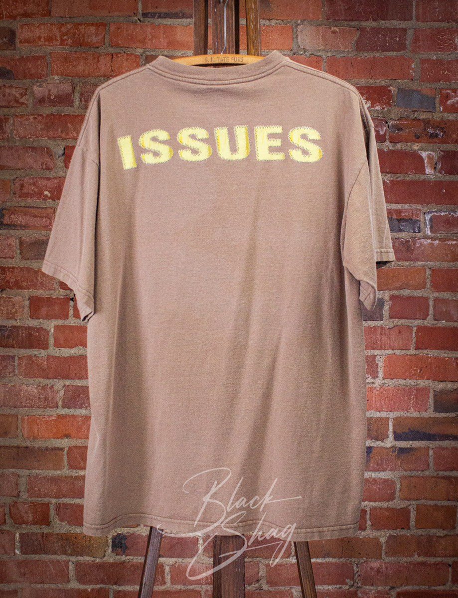 Vintage Korn Issues Concert T Shirt 1999 Brown XL – Black Shag Vintage