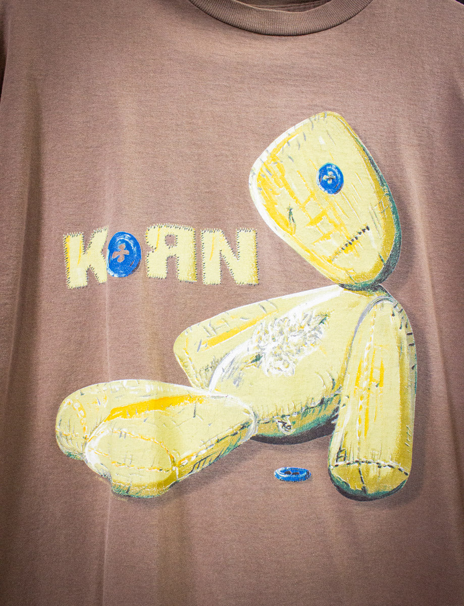 Vintage Korn Issues Concert T Shirt 1999 Brown XL – Black Shag Vintage