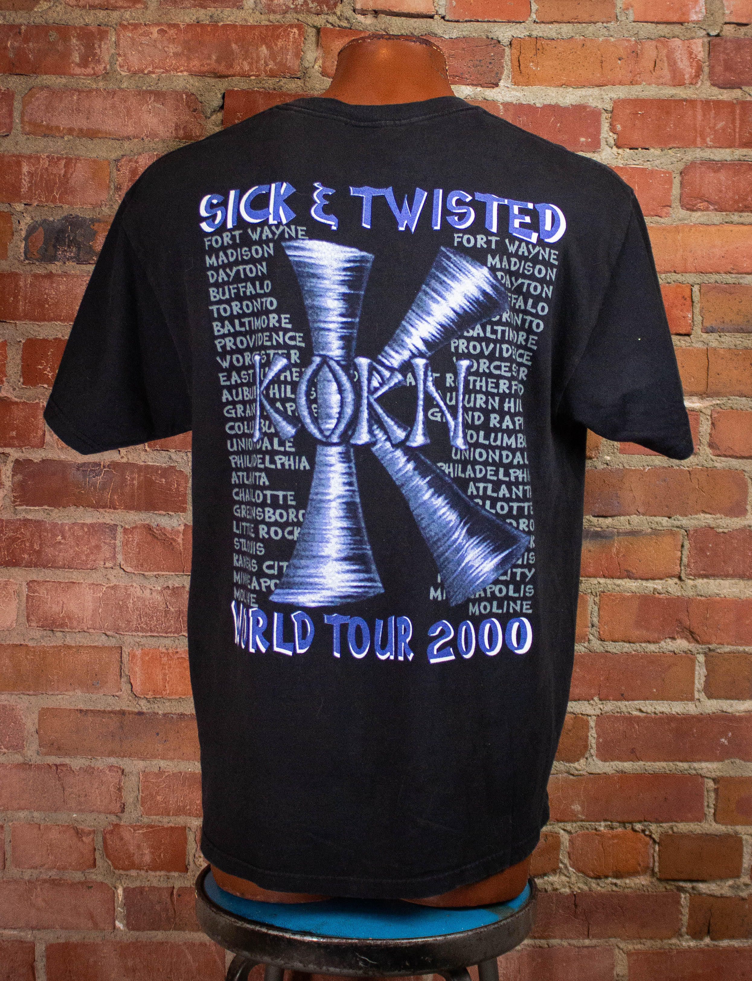 Vintage Korn Sick and Twisted Tour Concert T Shirt 2000 Black XL – Black  Shag Vintage