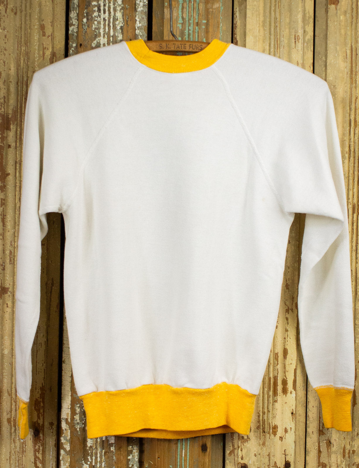 Vintage Kung Fu Crewneck Sweatshirt 70s White/Yellow XS