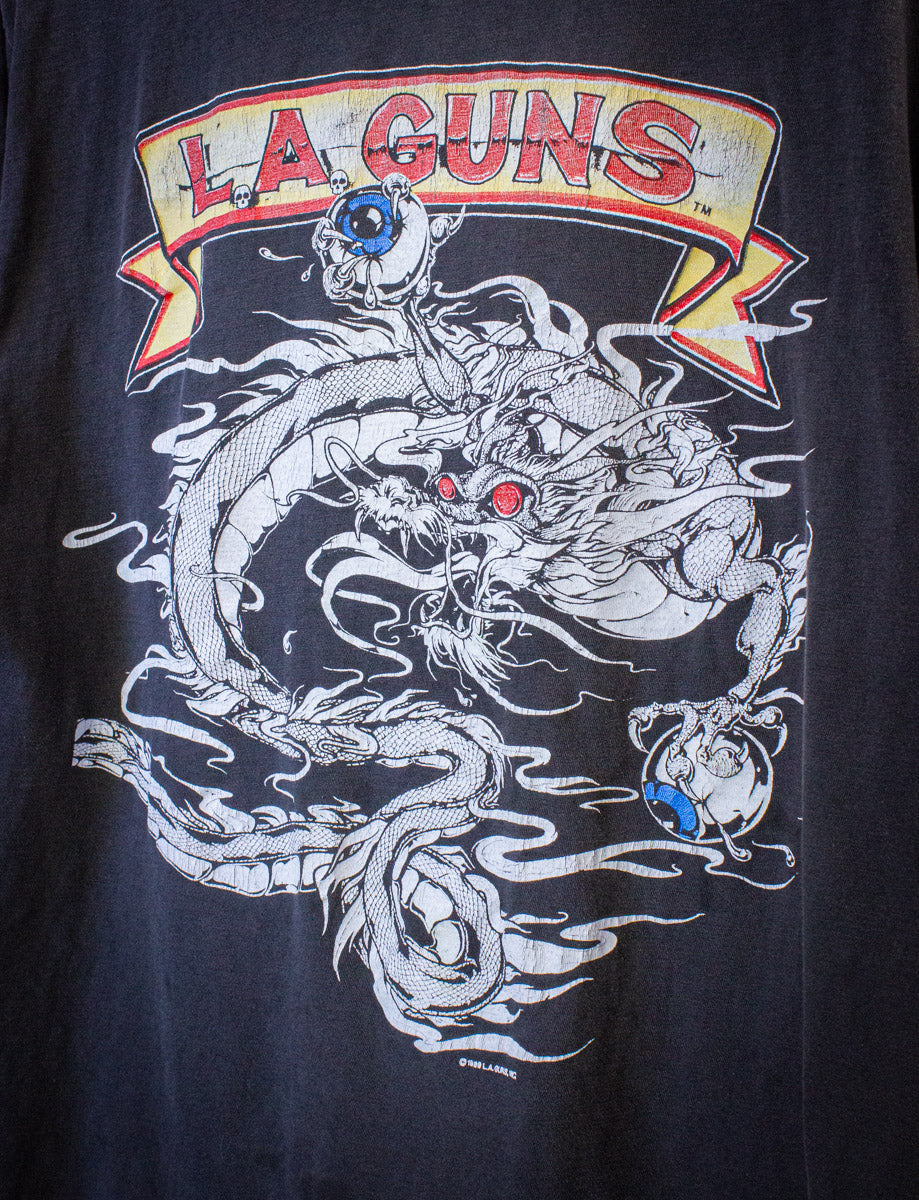 Vintage LA Guns Dragon Concert T Shirt 1989 Large – Black Shag Vintage