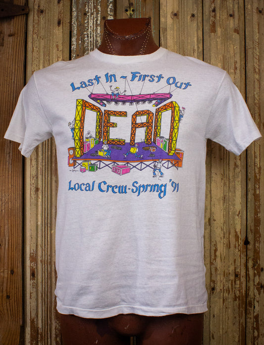 Vintage Grateful Dead Last In First Out Crew Concert T Shirt 1991 White Medium
