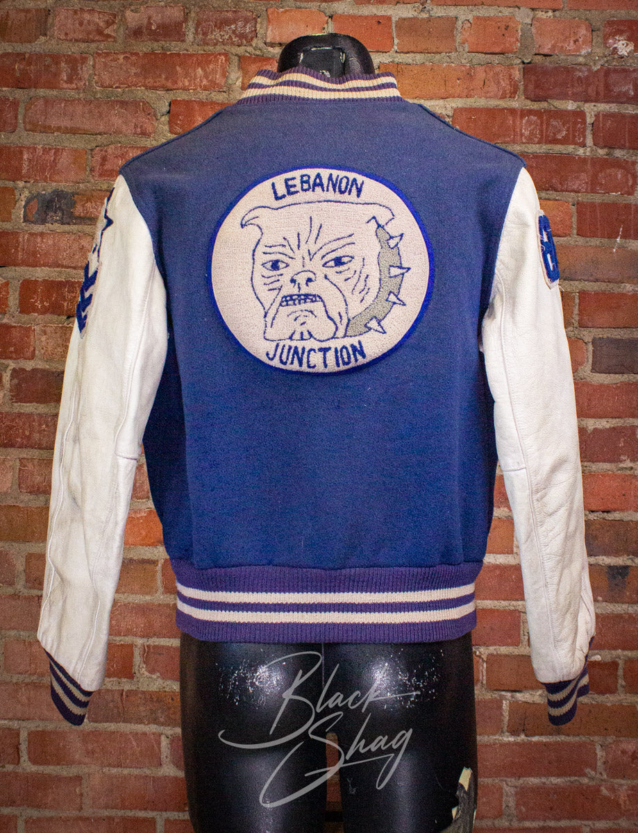 Vintage Lebanon Junction Varsity Jacket 70s Blue/White Small