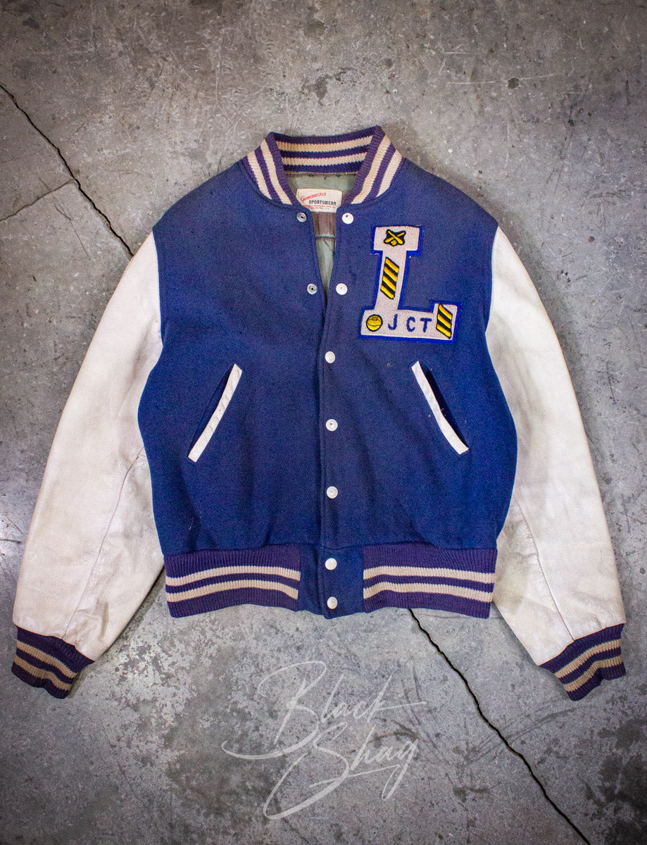 Vintage Lebanon Junction Varsity Jacket 70s Blue/White Small