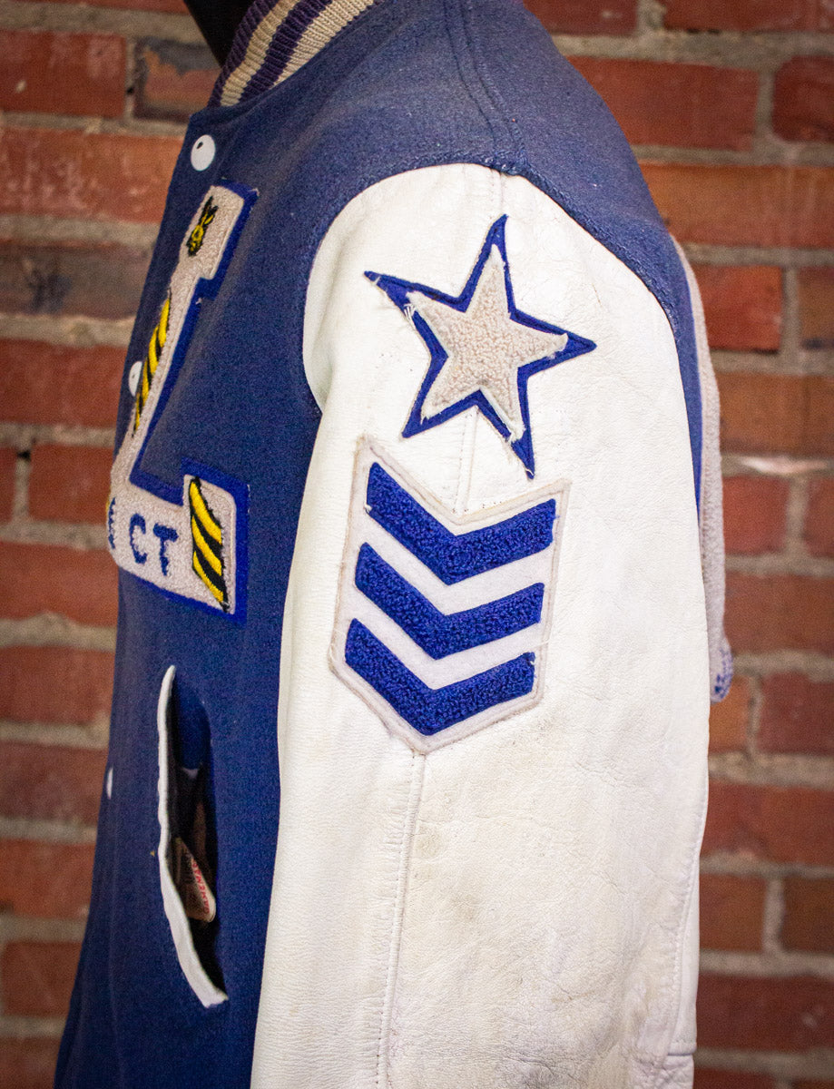 Vintage Lebanon Junction Varsity Jacket 70s Blue/White Small